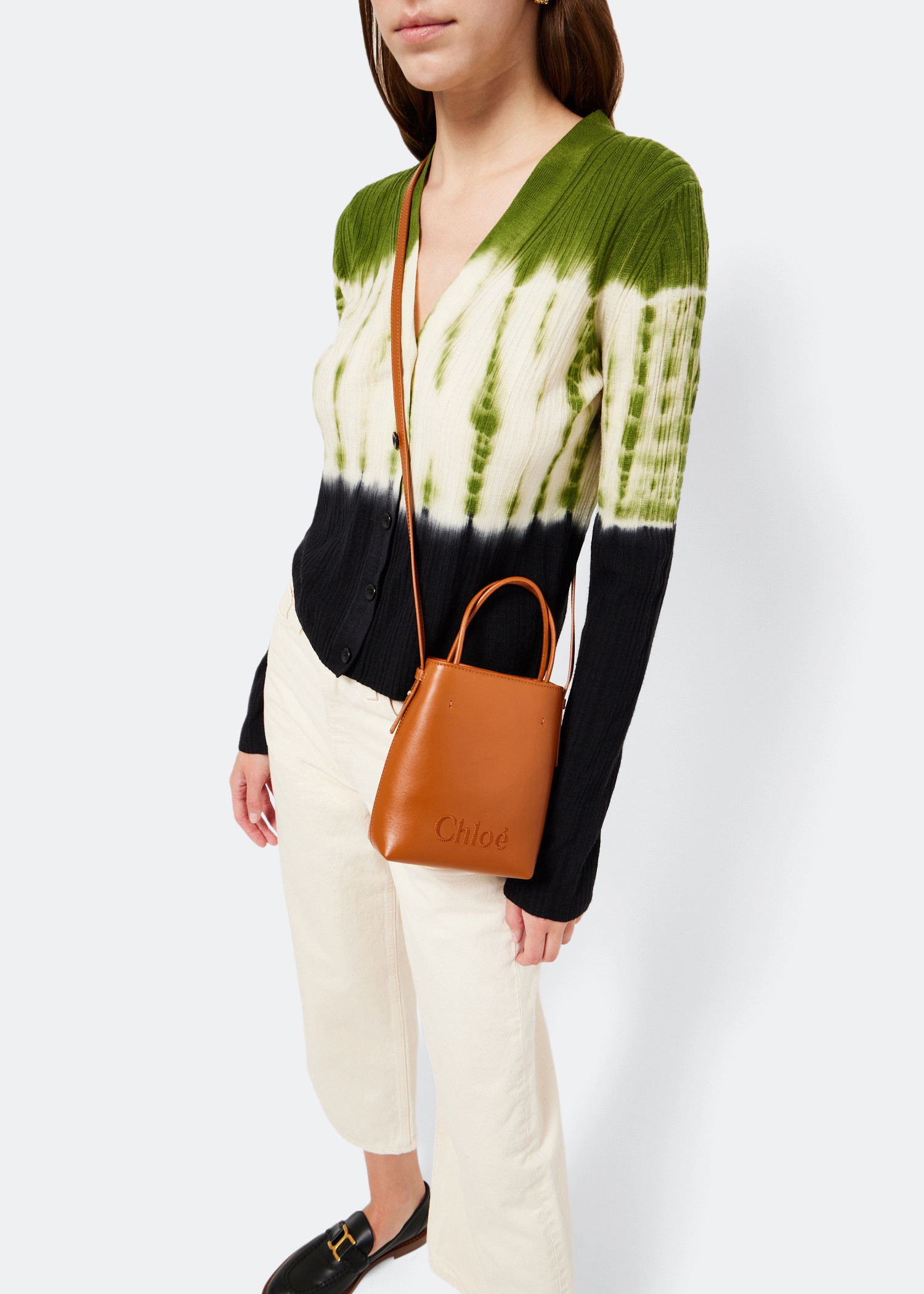 Chloé Sense micro tote bag, Brown