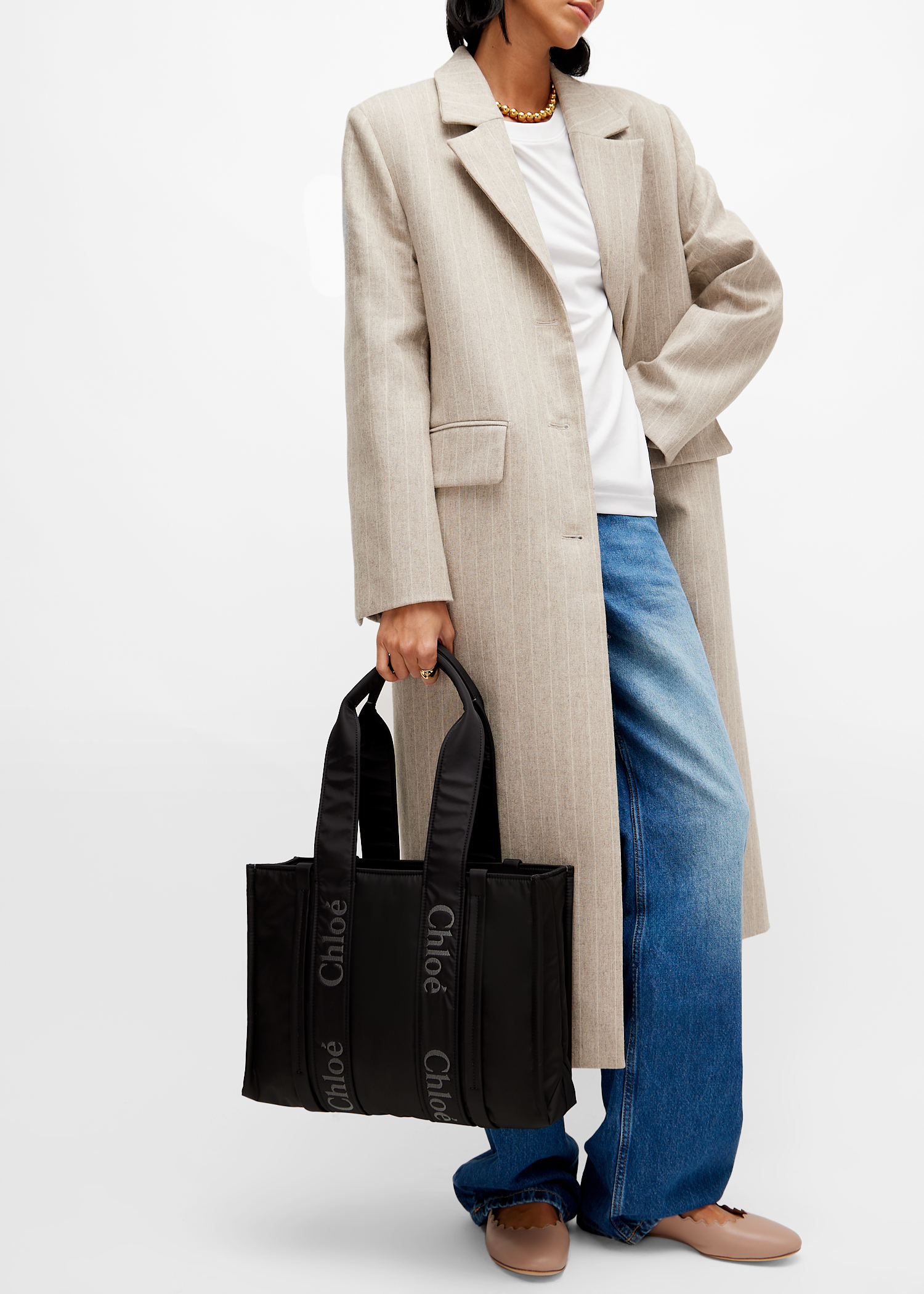 Woody medium tote bag, Black