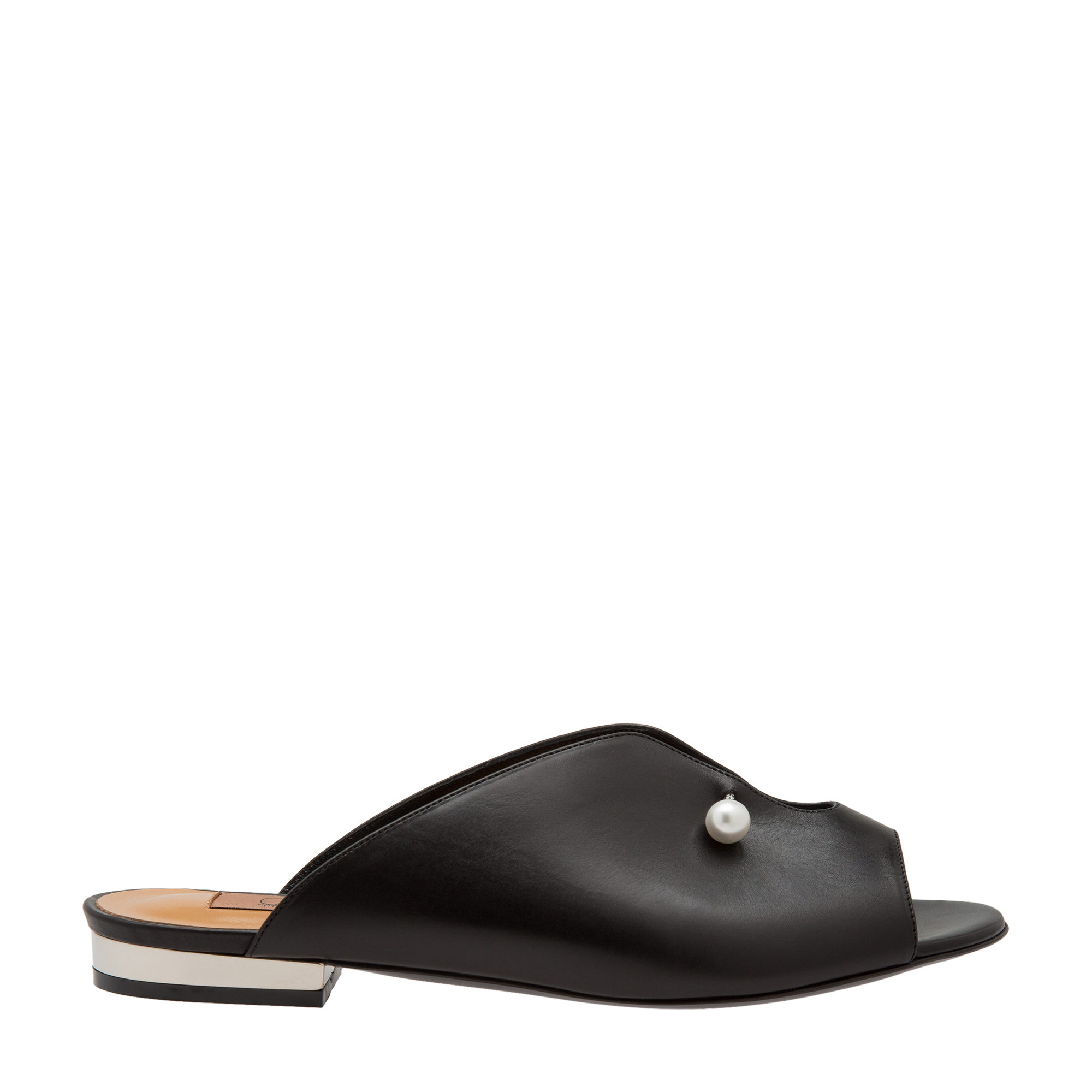 Lucilla leather-piercing sandals, Black