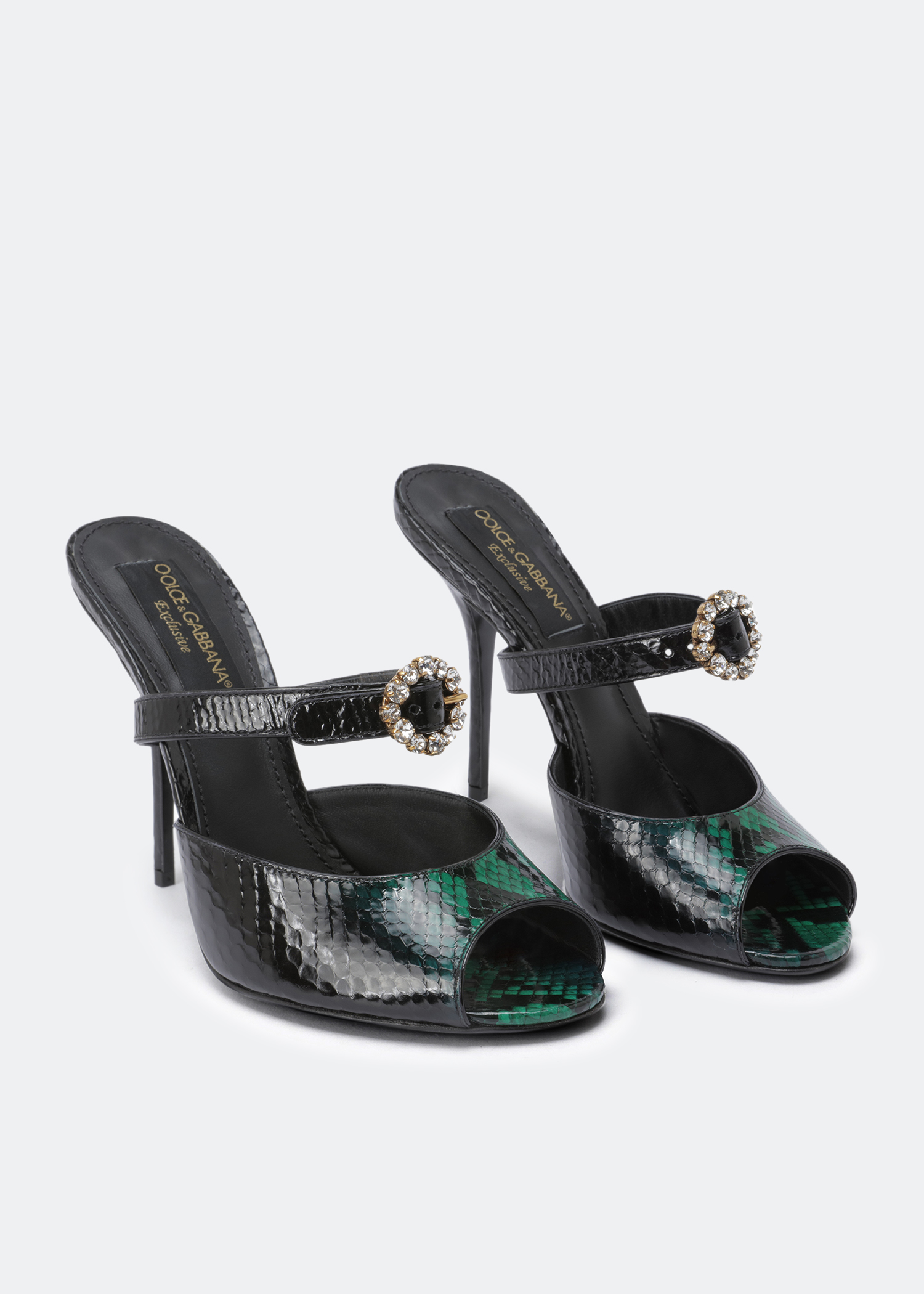 Exclusive python Lori mules, Green