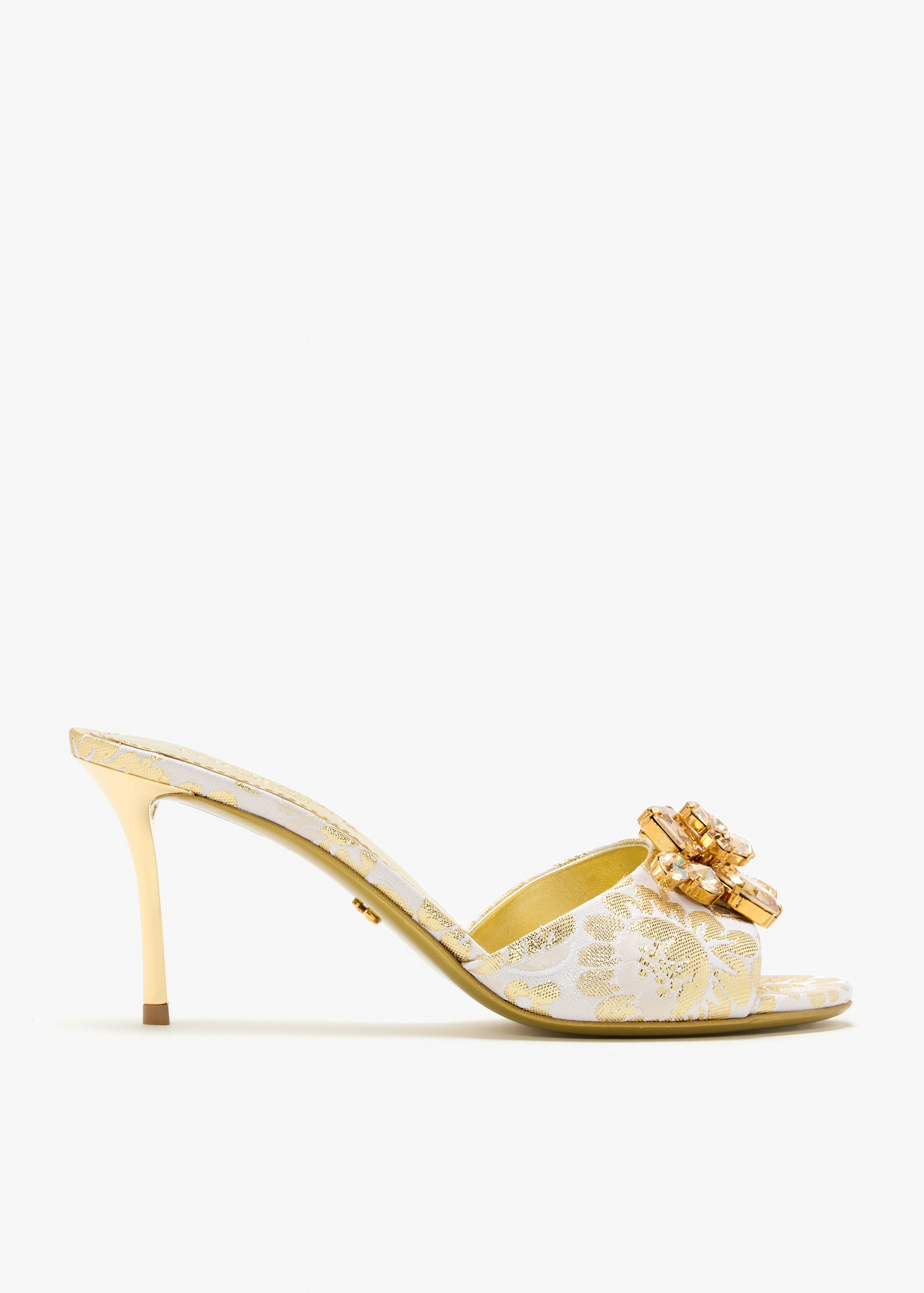 Crystal brocade mules, Cream
Crystal brocade mules, Cream