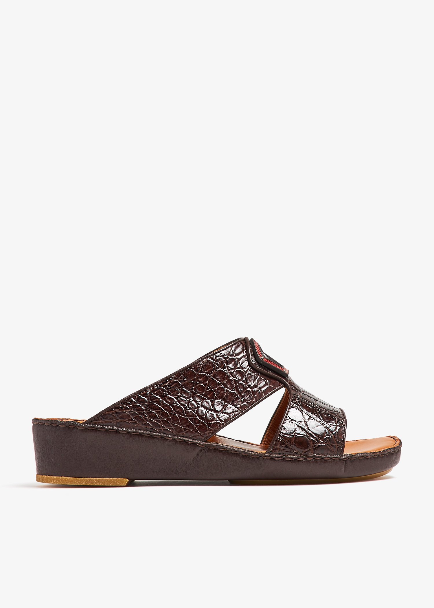 Peninsula Taglio crocodile sandals, Brown
Peninsula Taglio crocodile sandals, Brown