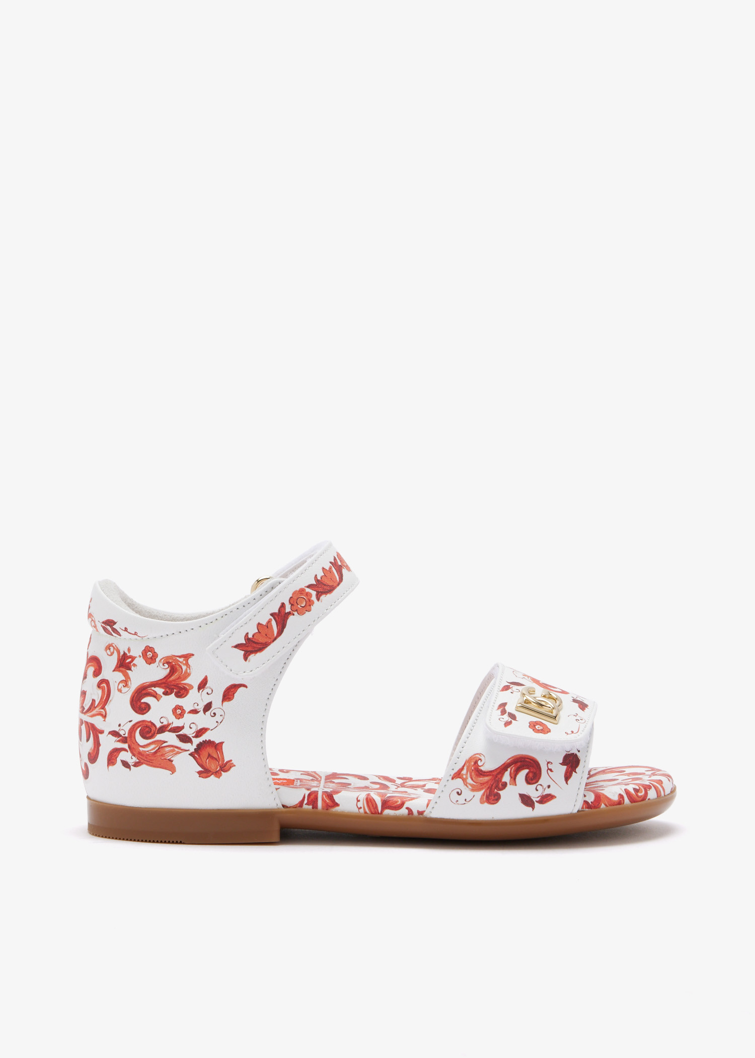 Majolica-print leather sandals, Printed
Majolica-print leather sandals, Printed