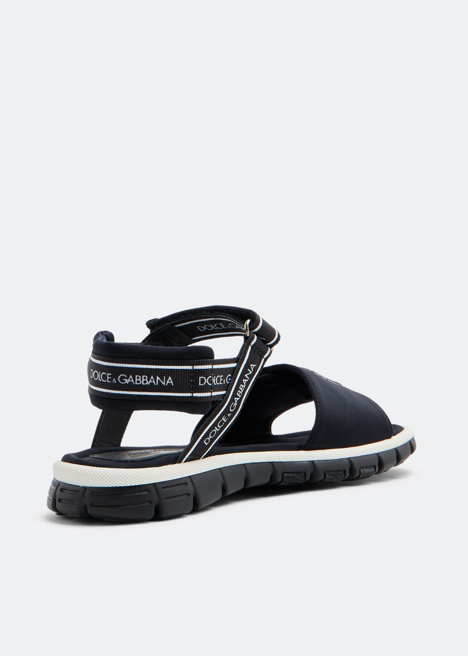 DG logo sandals, Black