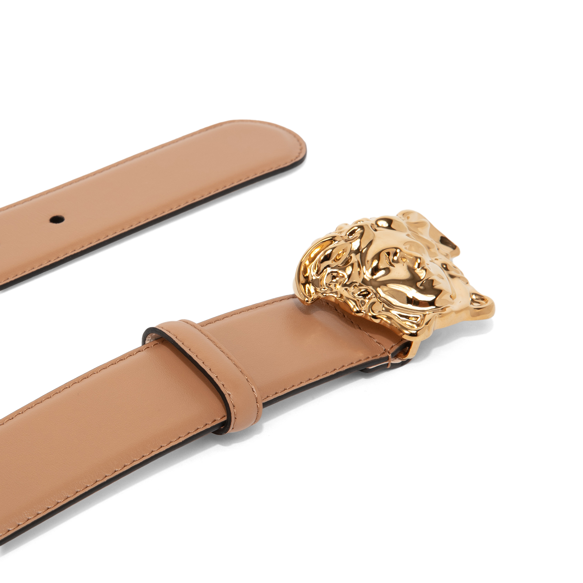 La Medusa leather belt, Brown
