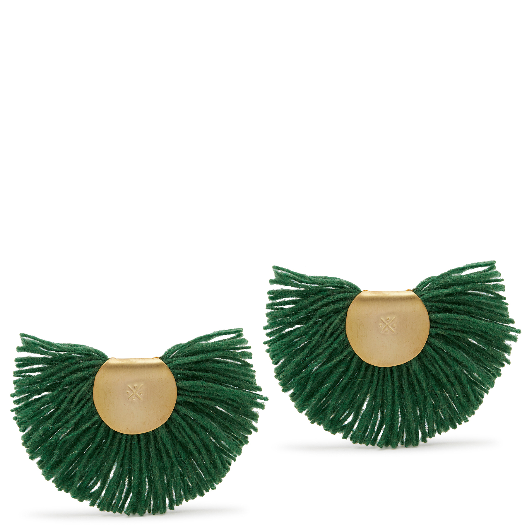 Fan earrings, Gold