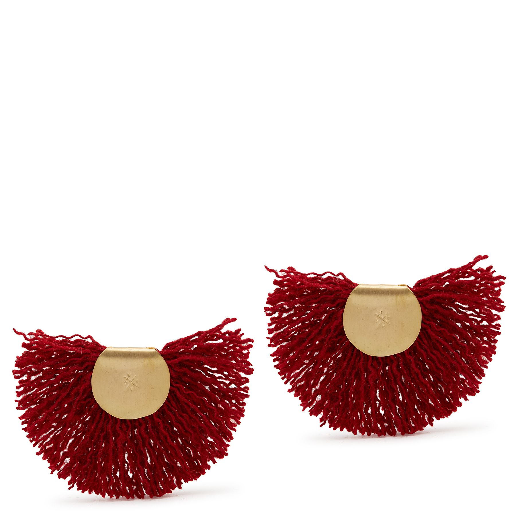 Fan earrings, Gold