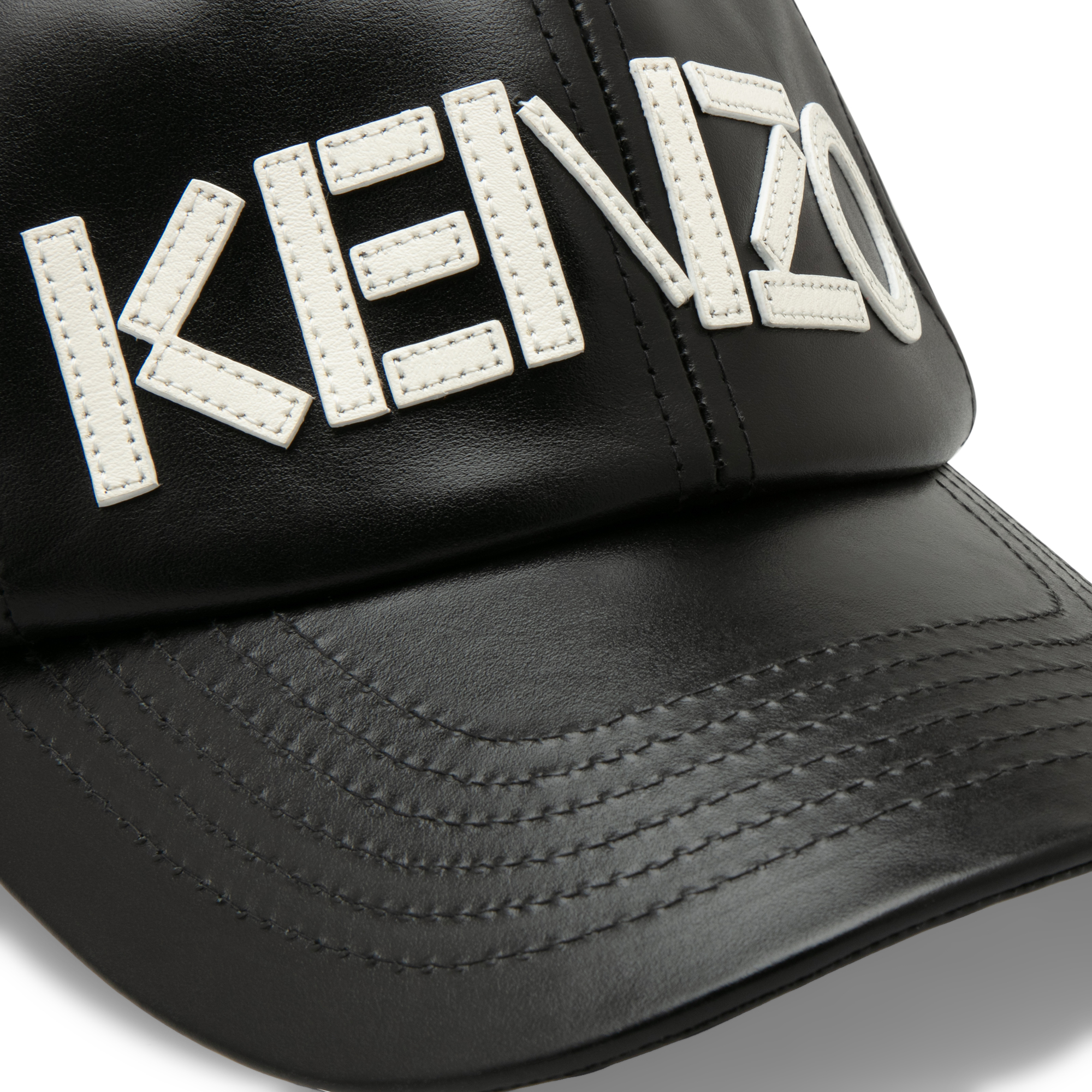 Leather cap, Black