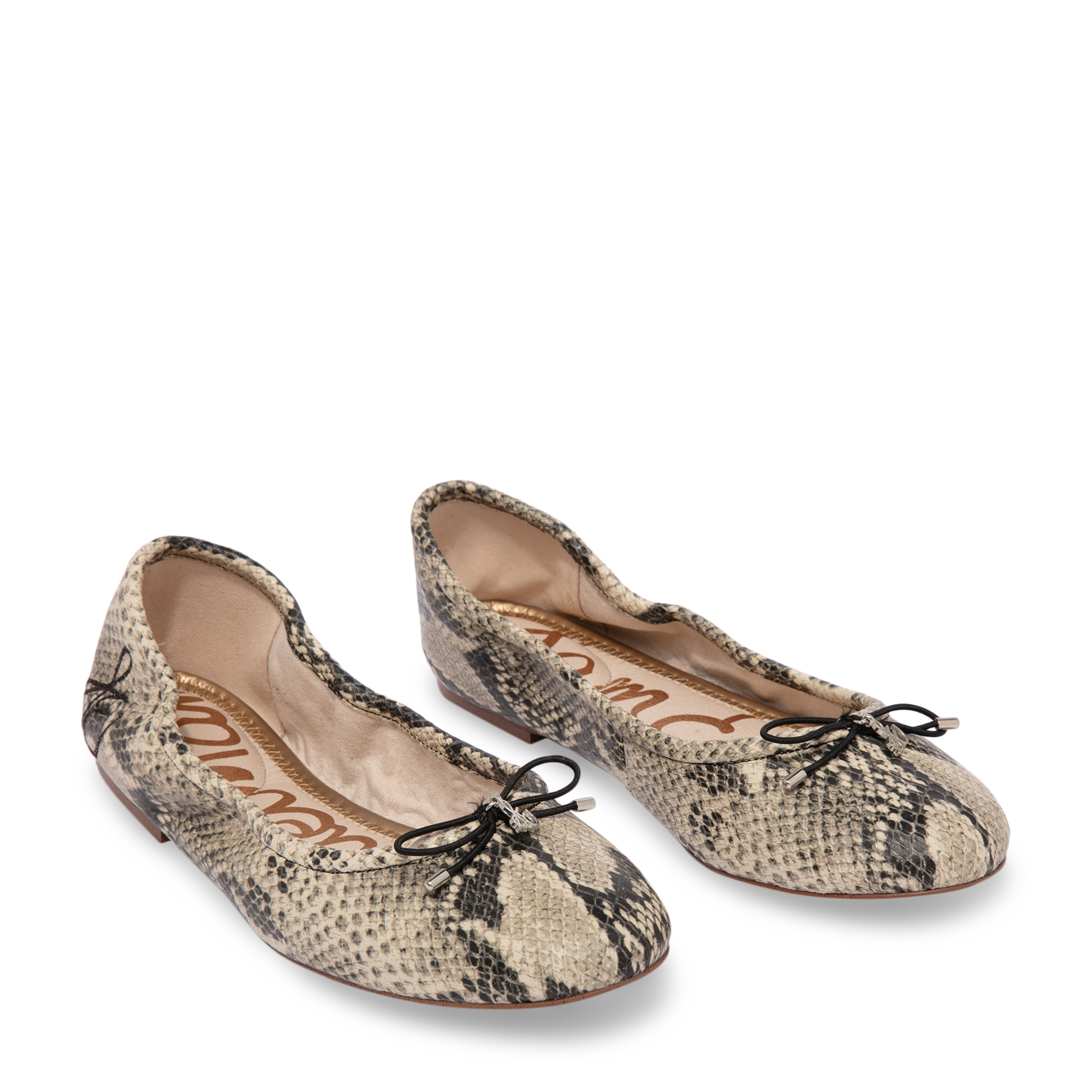 Felicia leather ballerinas, Animal print