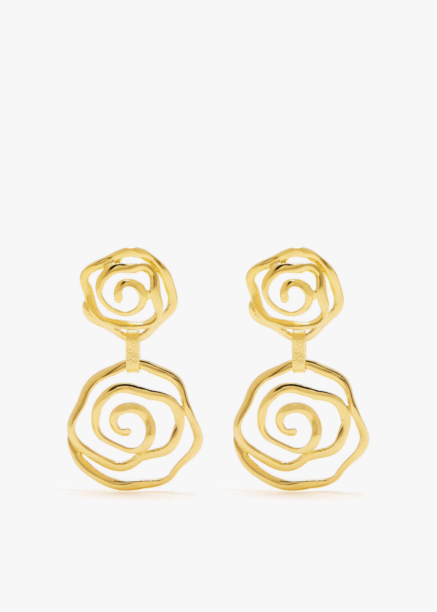 Floral Vortex drop earrings, Gold
Floral Vortex drop earrings, Gold
