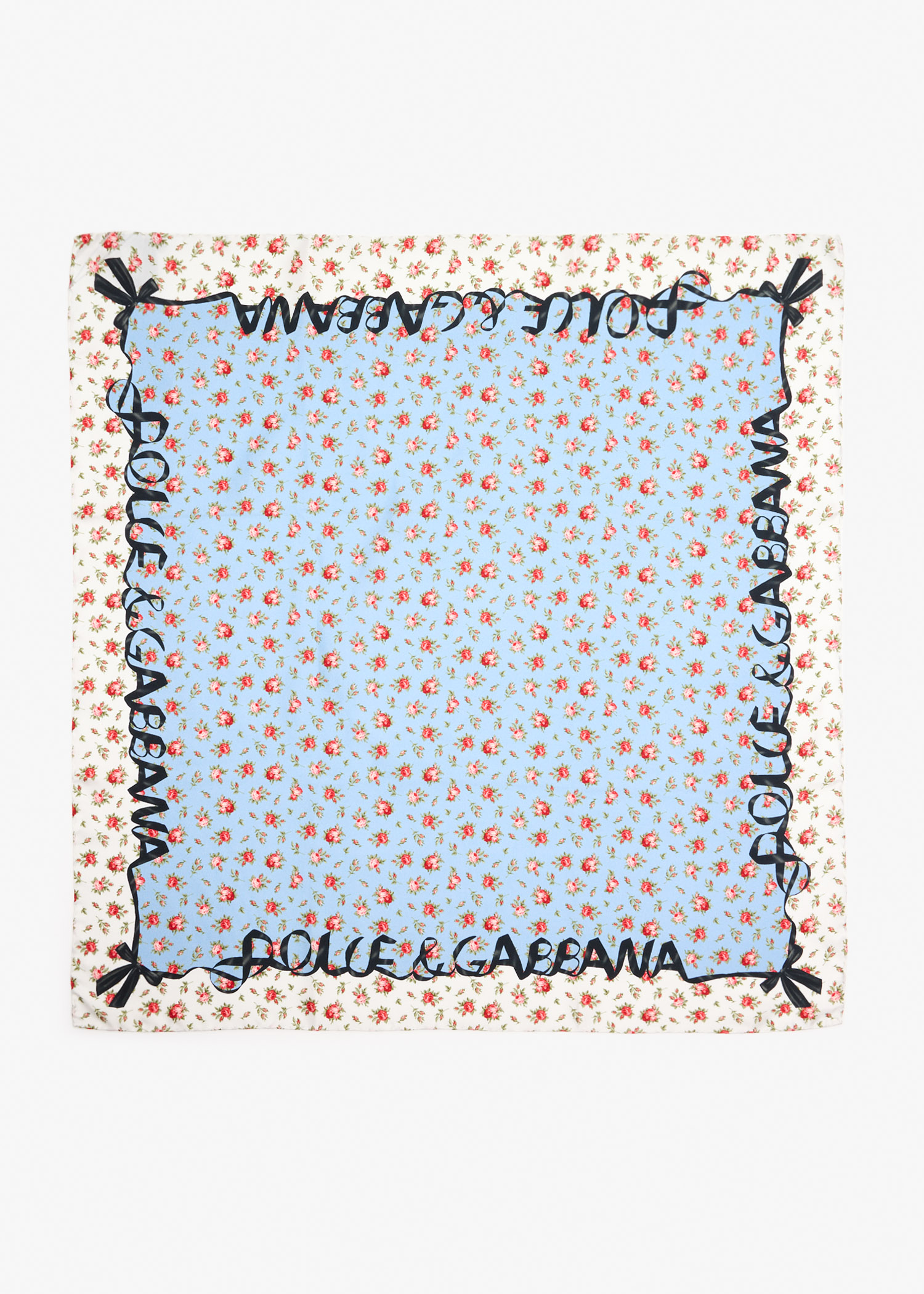 Rose print silk twill scarf, Multicolored
Rose print silk twill scarf, Multicolored