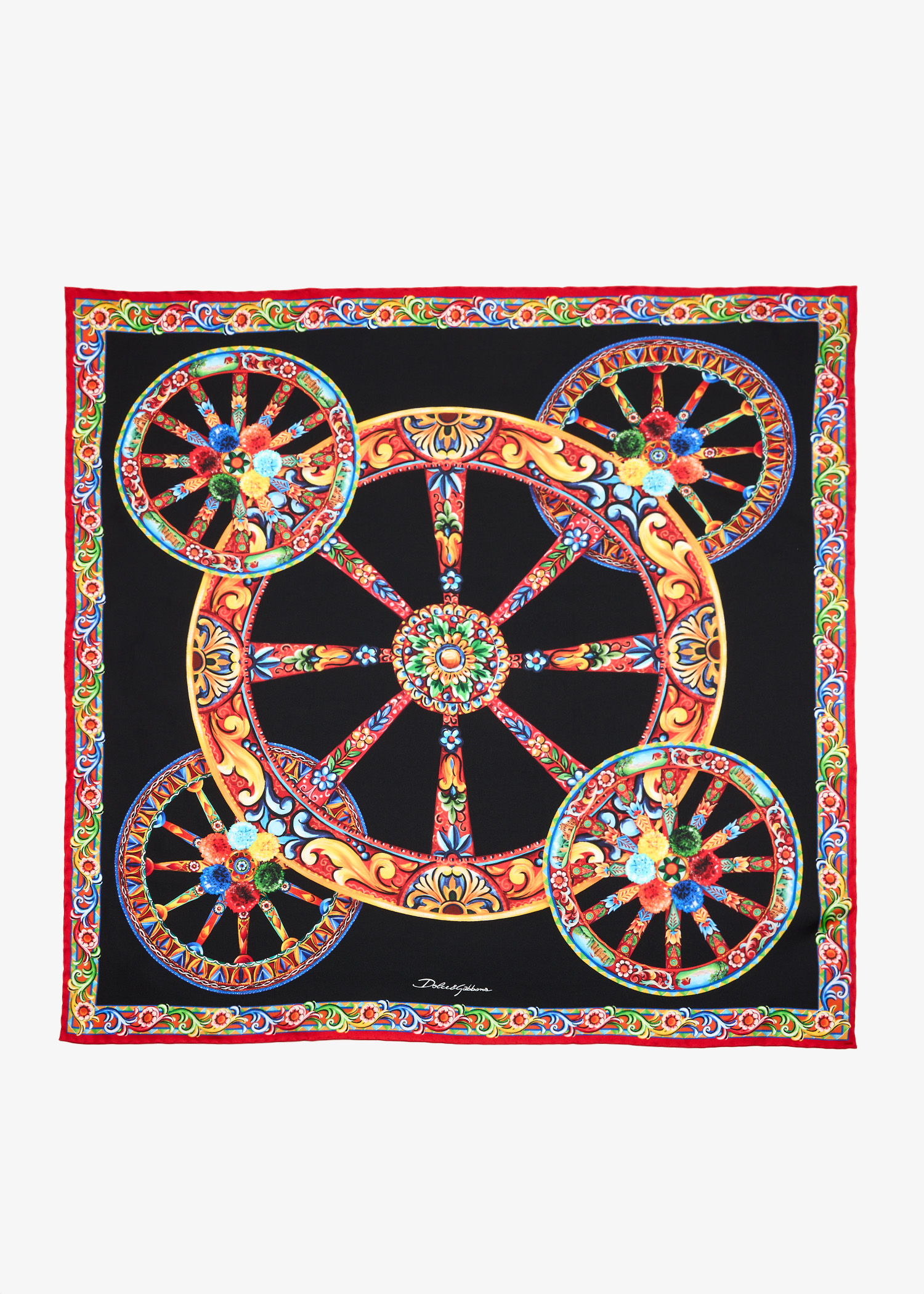 Carretto-print Silk twill scarf, Multicolored
Carretto-print Silk twill scarf, Multicolored