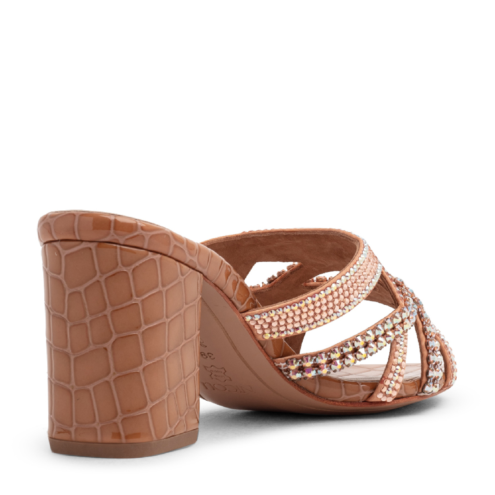Frapin crystal embellished sandals, Brown