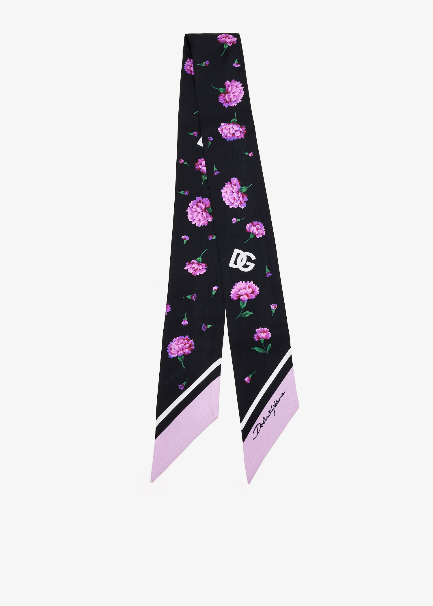 Carnations-print silk twill bandeau, Printed
Carnations-print silk twill bandeau, Printed