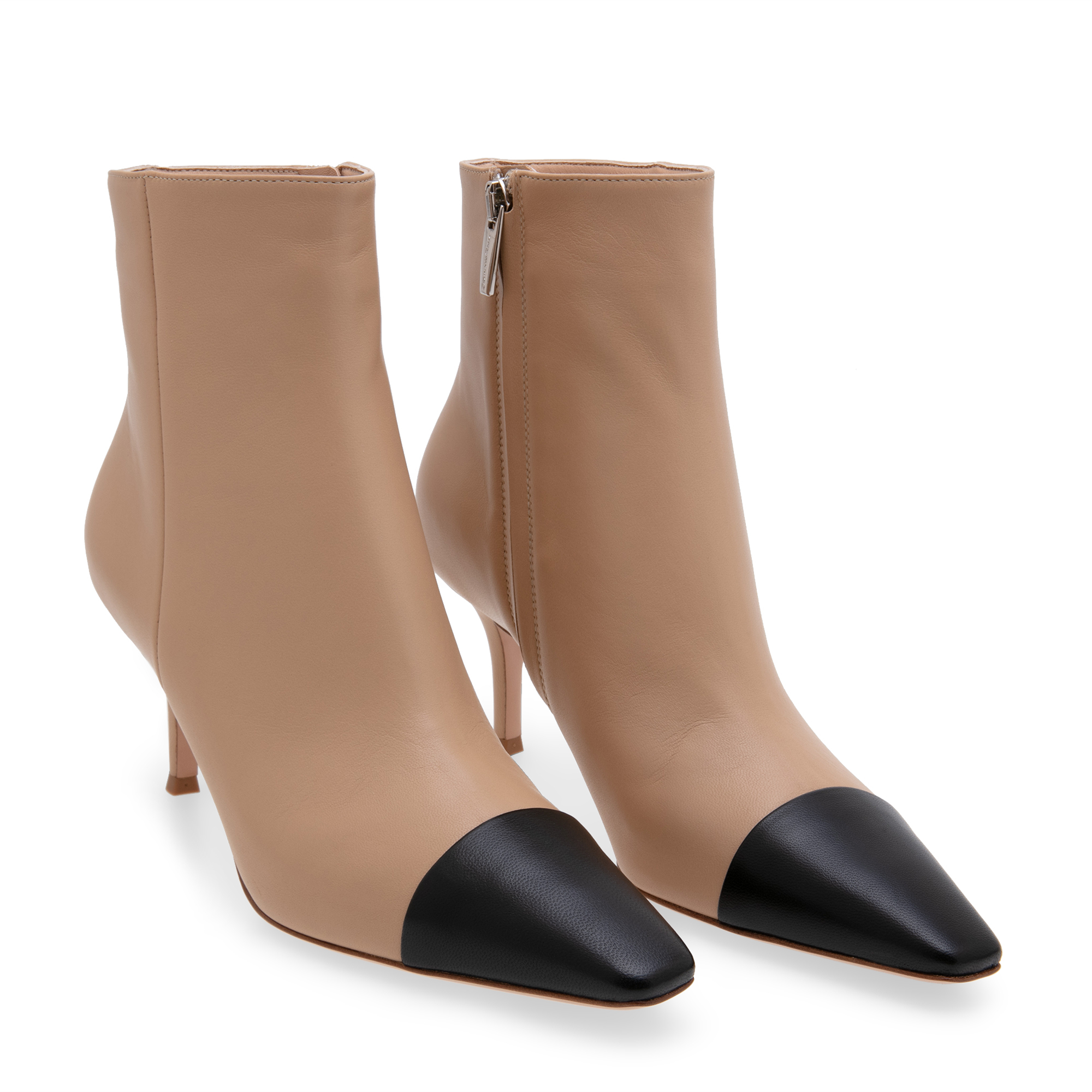 Leather boots, Beige
