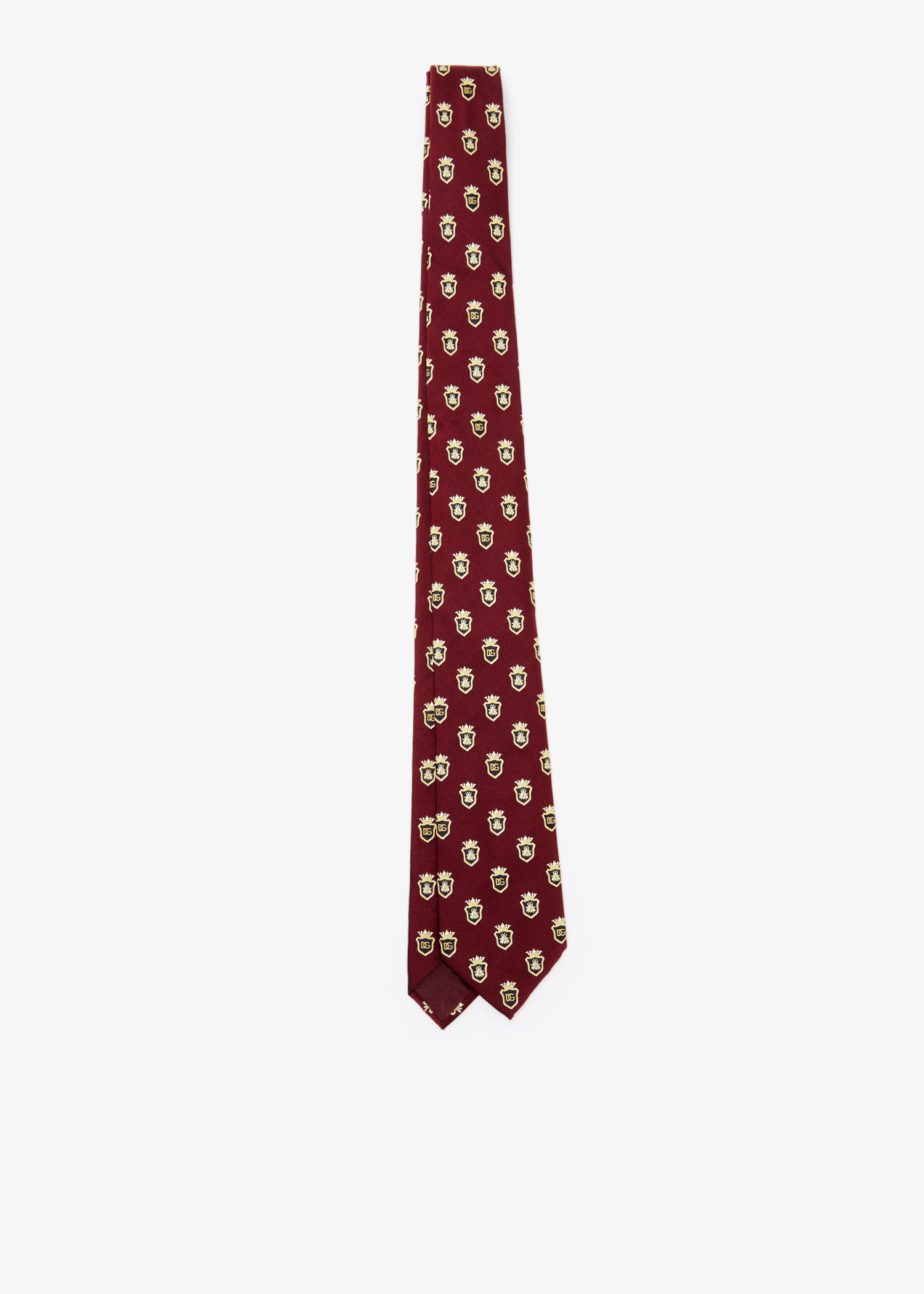 Heraldic Shields jacquard tie, Burgundy
Heraldic Shields jacquard tie, Burgundy