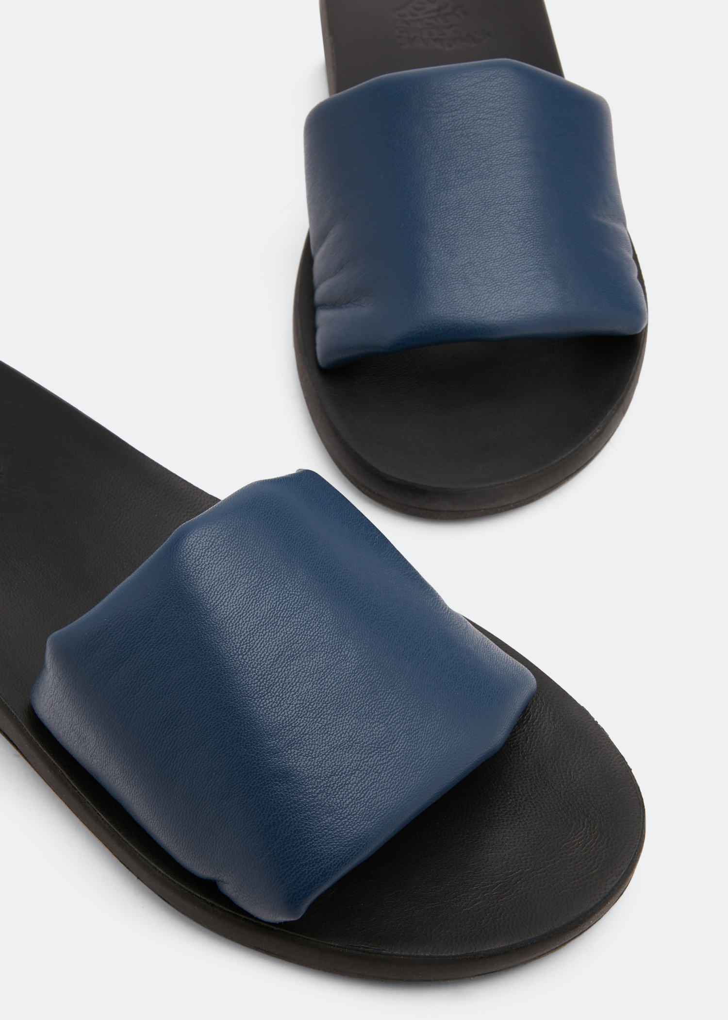 Hector puffy slides, Blue
