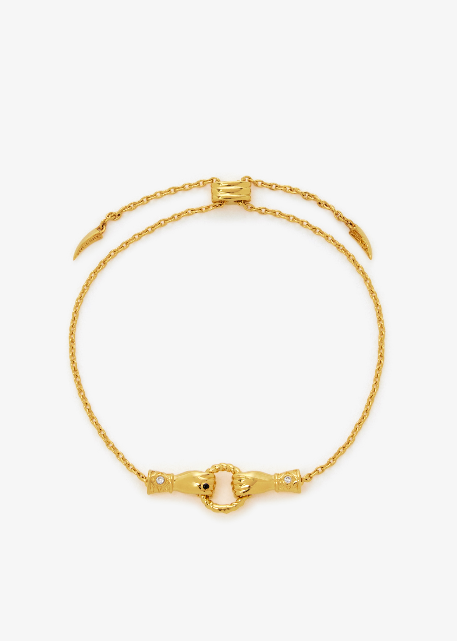 x Harris Reed In Good Hands slider bracelet, Gold
x Harris Reed In Good Hands slider bracelet, Gold