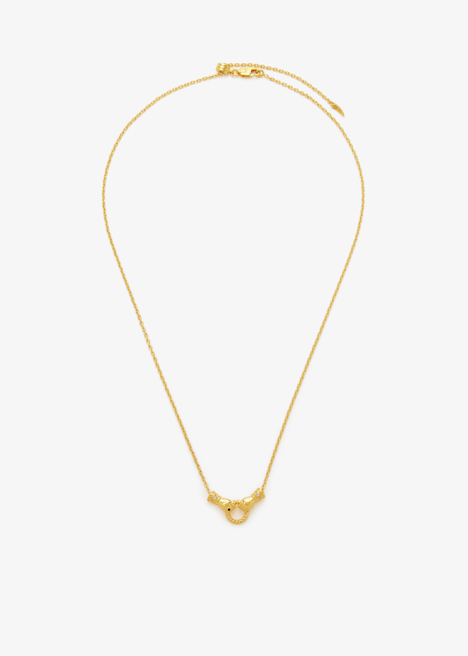 x Harris Reed In Good Hands mini pendant slider necklace, Gold
x Harris Reed In Good Hands mini pendant slider necklace, Gold
