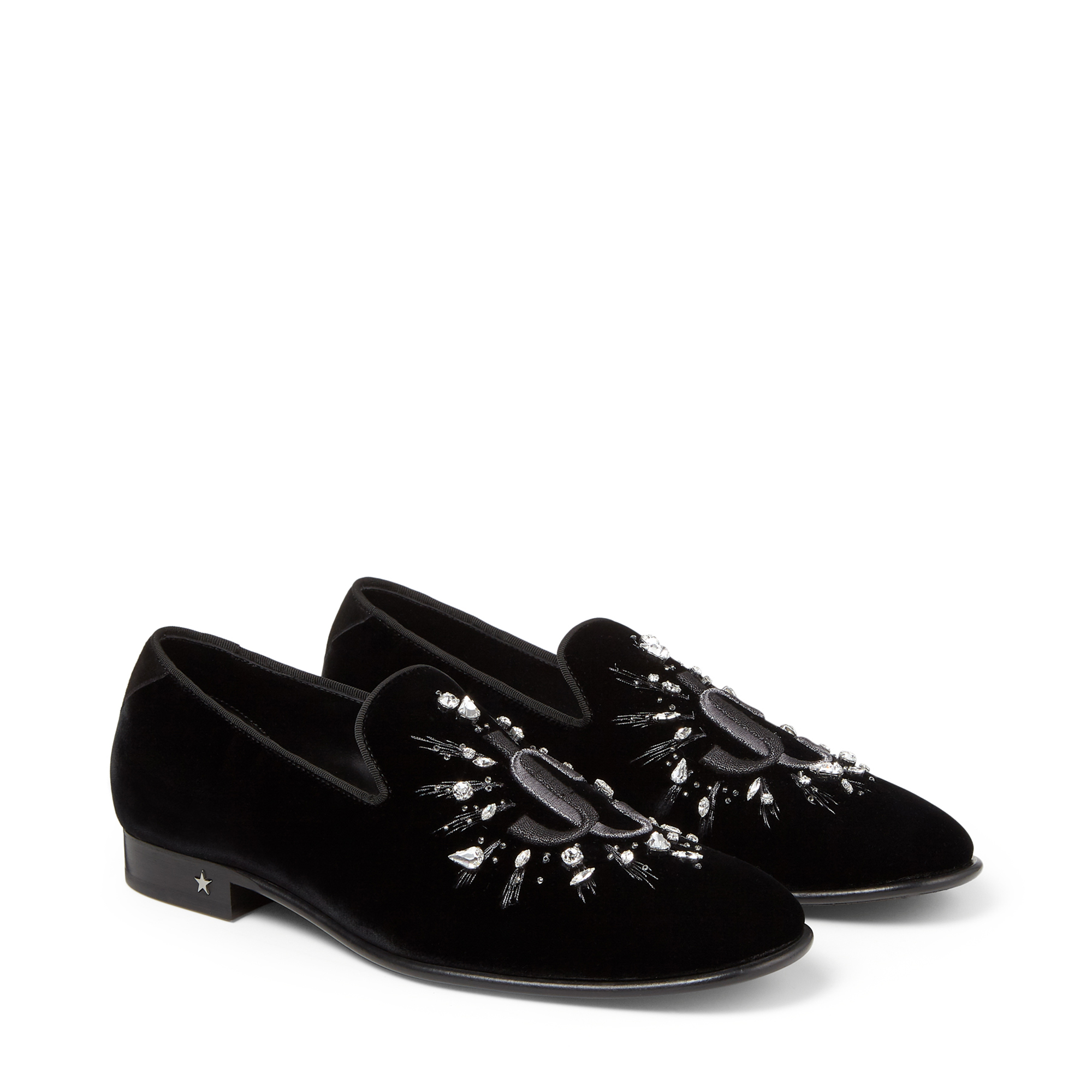 Velvet flats, Black