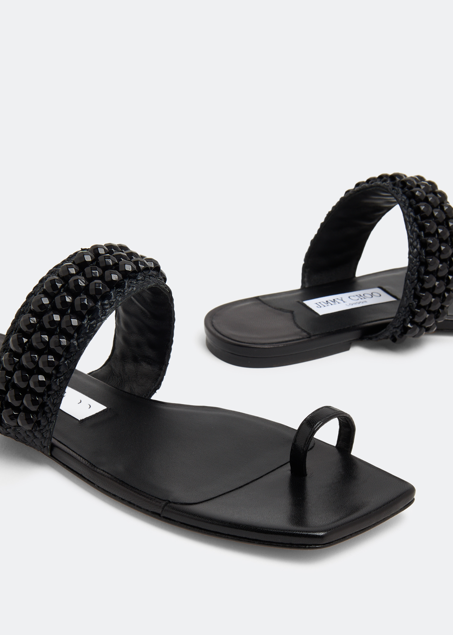 Amoure flat sandals, Black