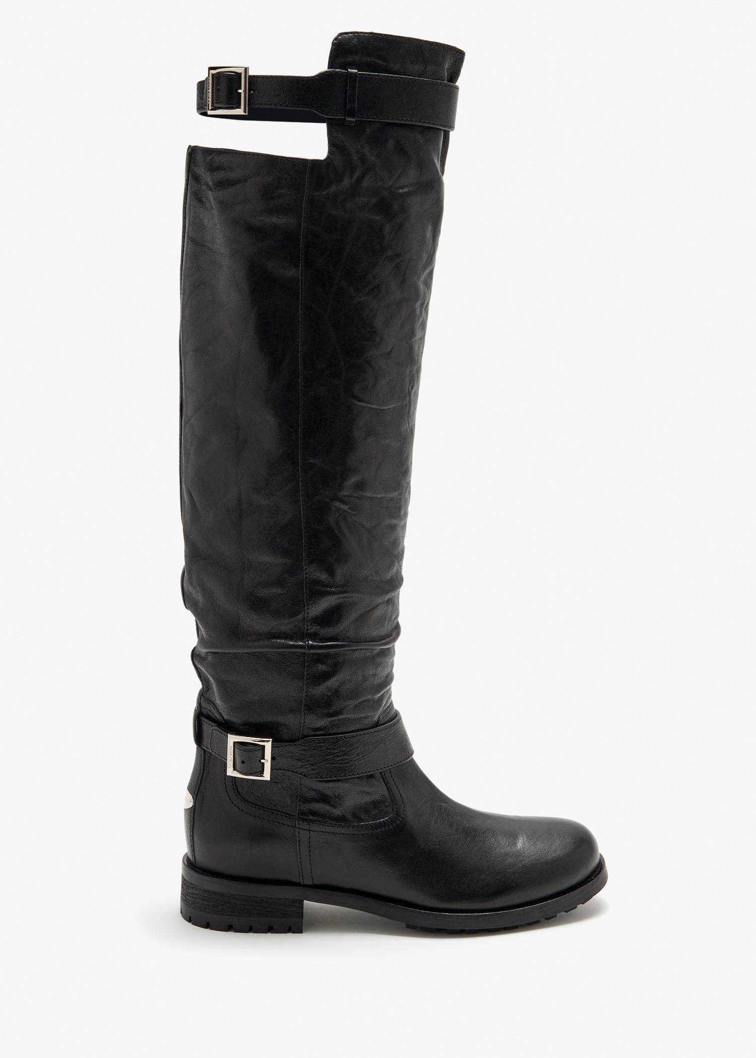 Biker knee-high boots, Black
Biker knee-high boots, Black