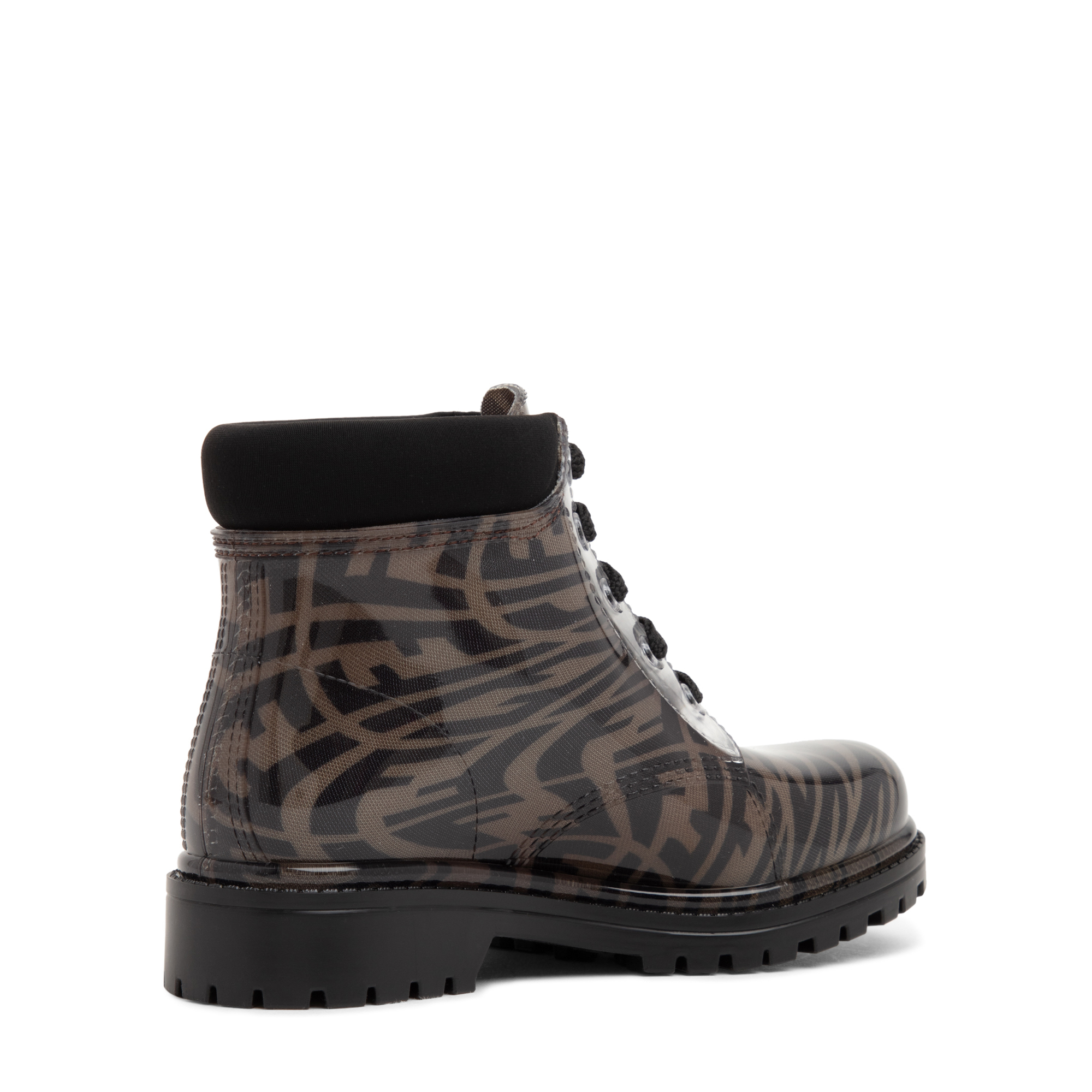 Logo printed boots, Black