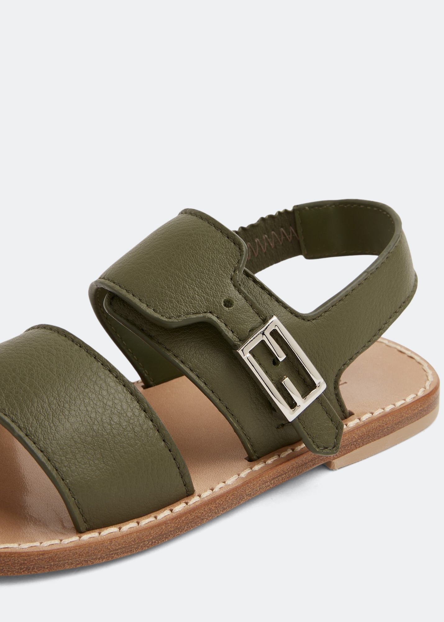 Leather sandals, Green