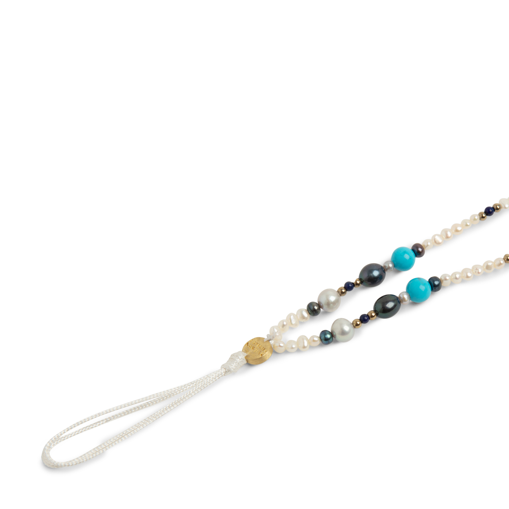 Pearl Phone Rosary, Blue