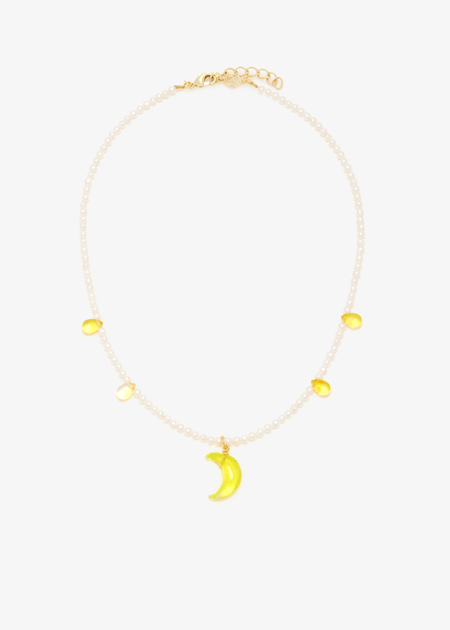 Lunar Teardrop Pearl necklace, White
Lunar Teardrop Pearl necklace, White