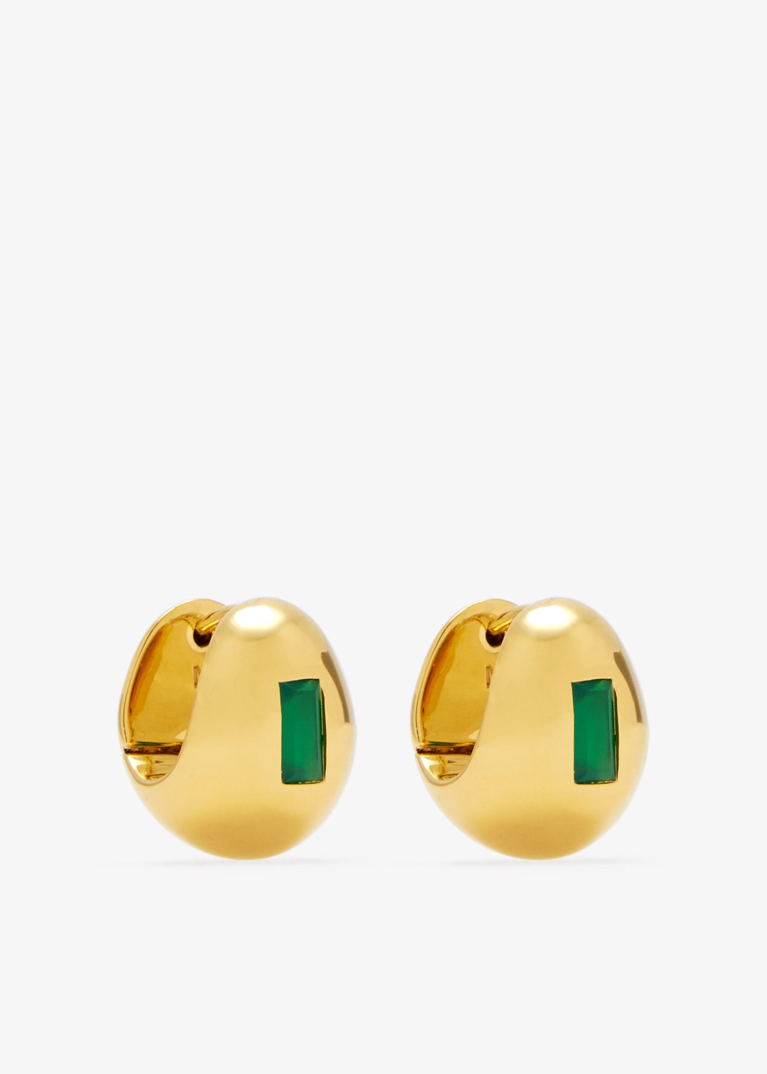 Molten Gemstone Dome small hoop earrings, Gold
Molten Gemstone Dome small hoop earrings, Gold