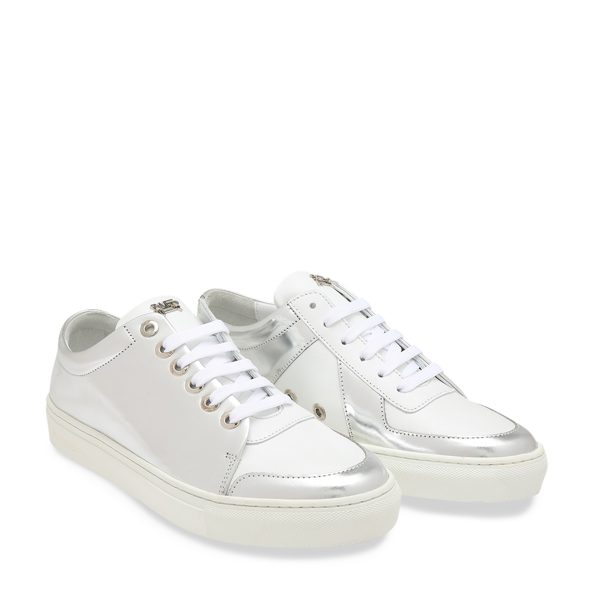Leather sneakers, Silver
