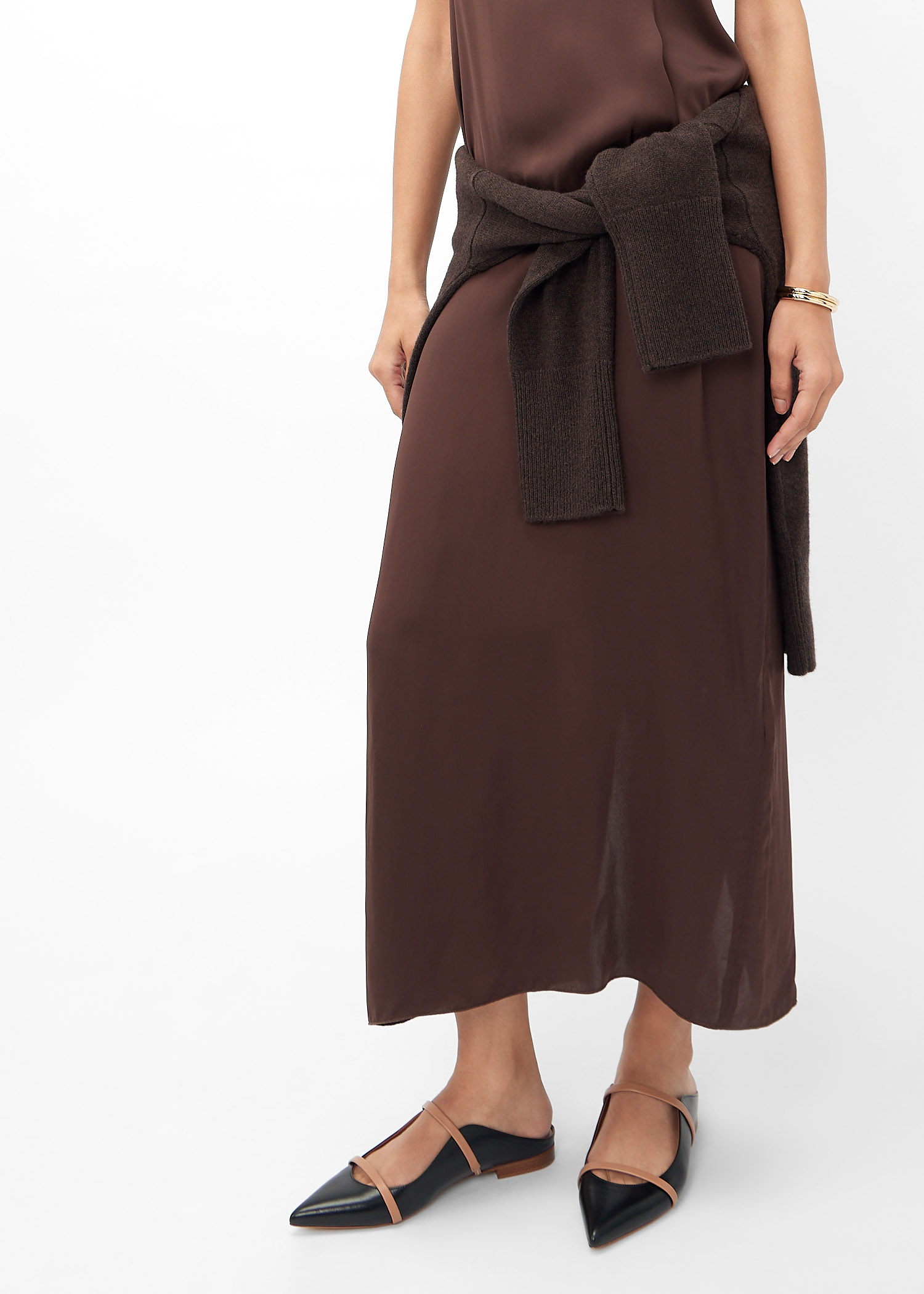 Maureen flat mules, Black