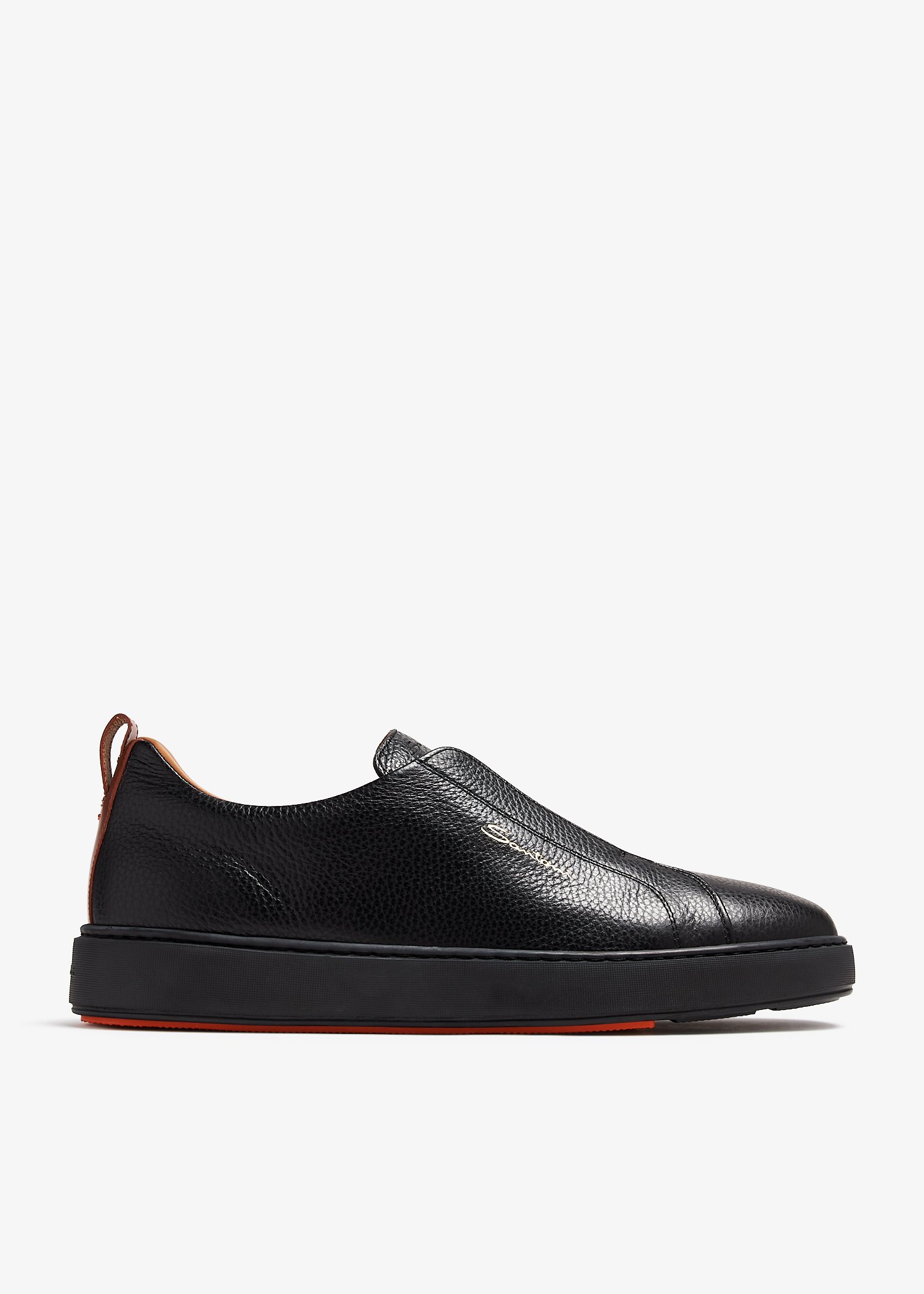 Leather slip-on sneakers, Black
Leather slip-on sneakers, Black