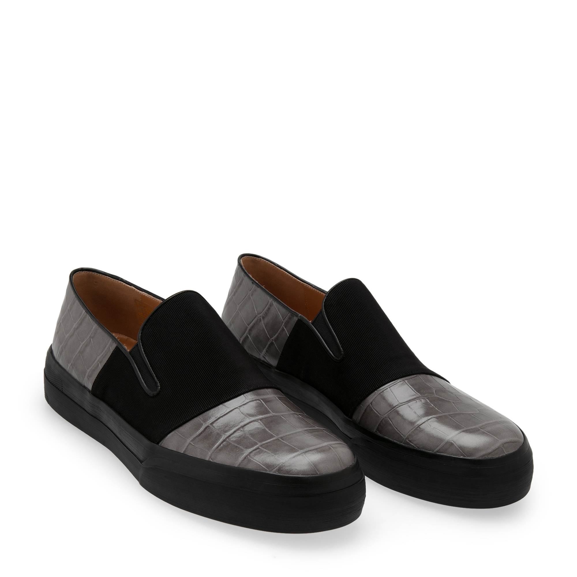 Leather slip-on sneakers, Grey