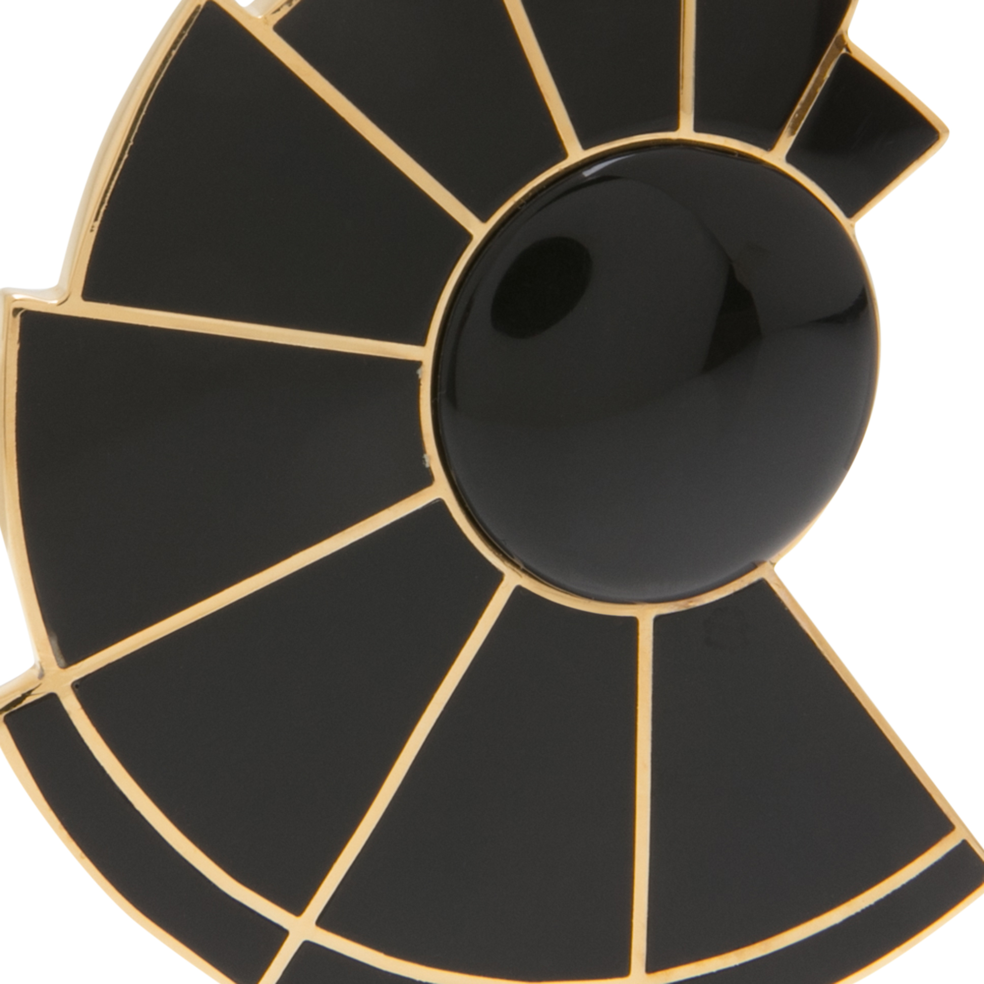 Nautilus earrings, Black