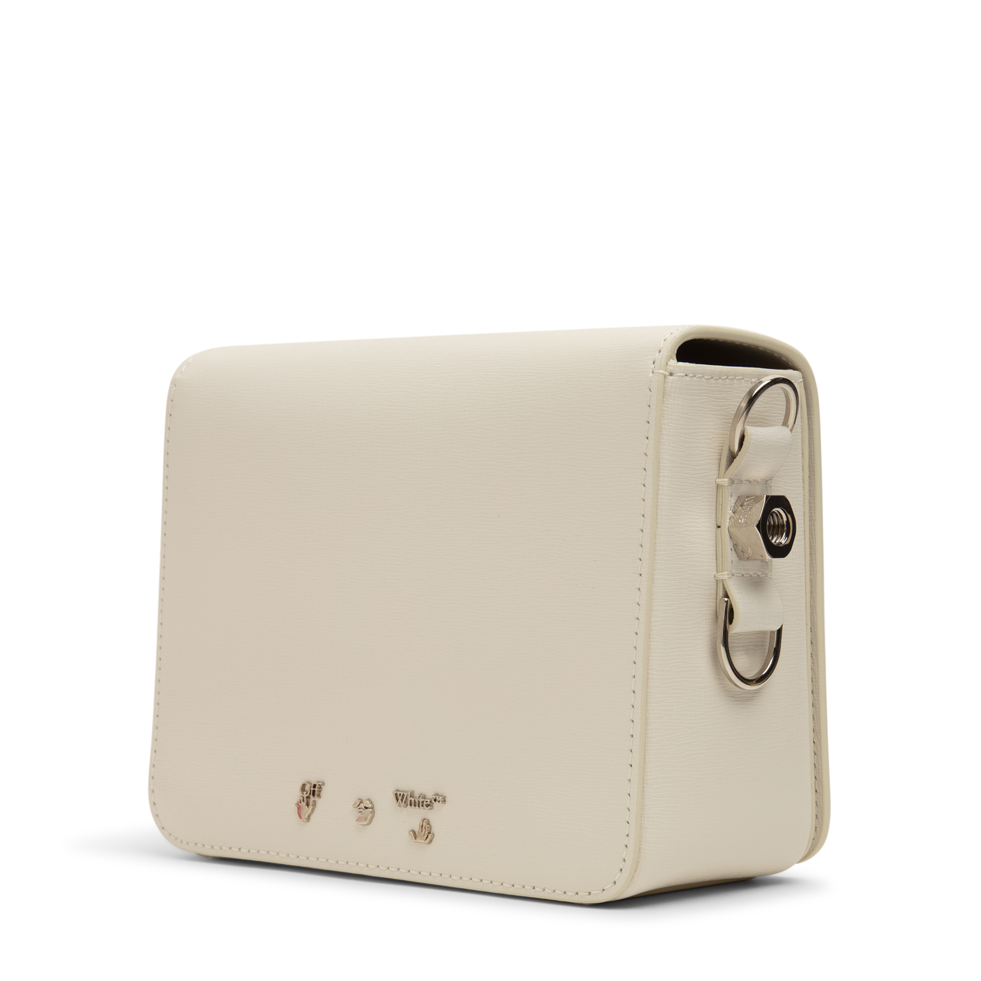 Diag flap bag, White