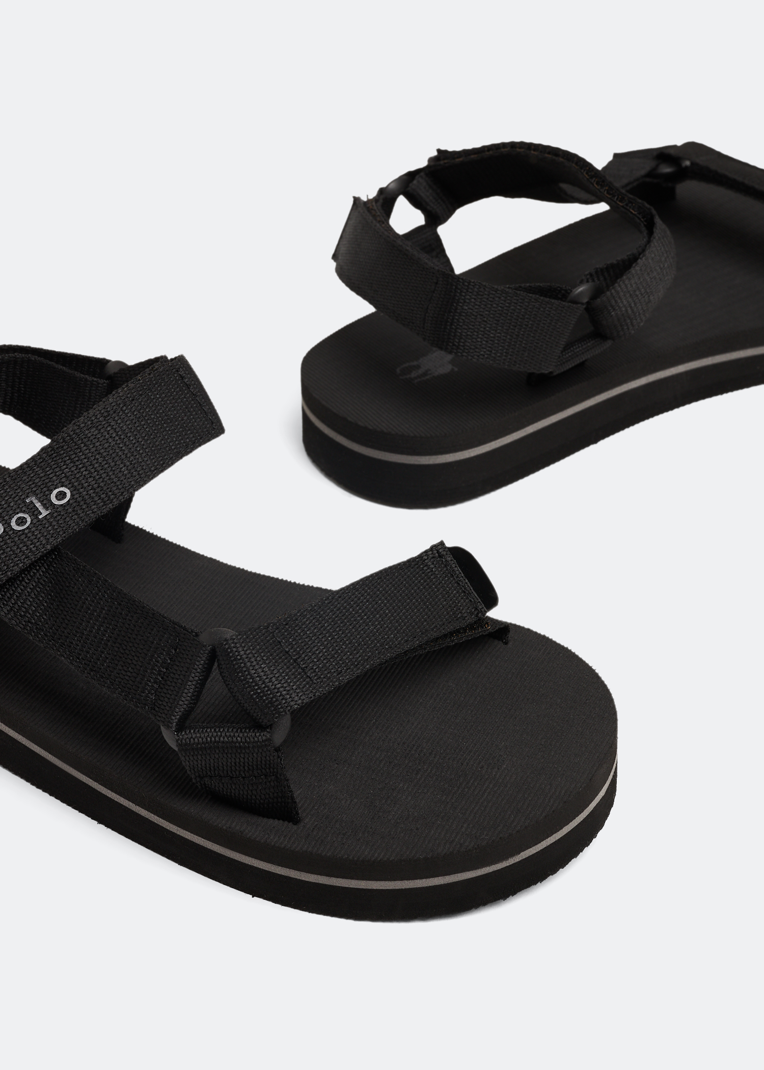 Newhaven platform sandals, Black