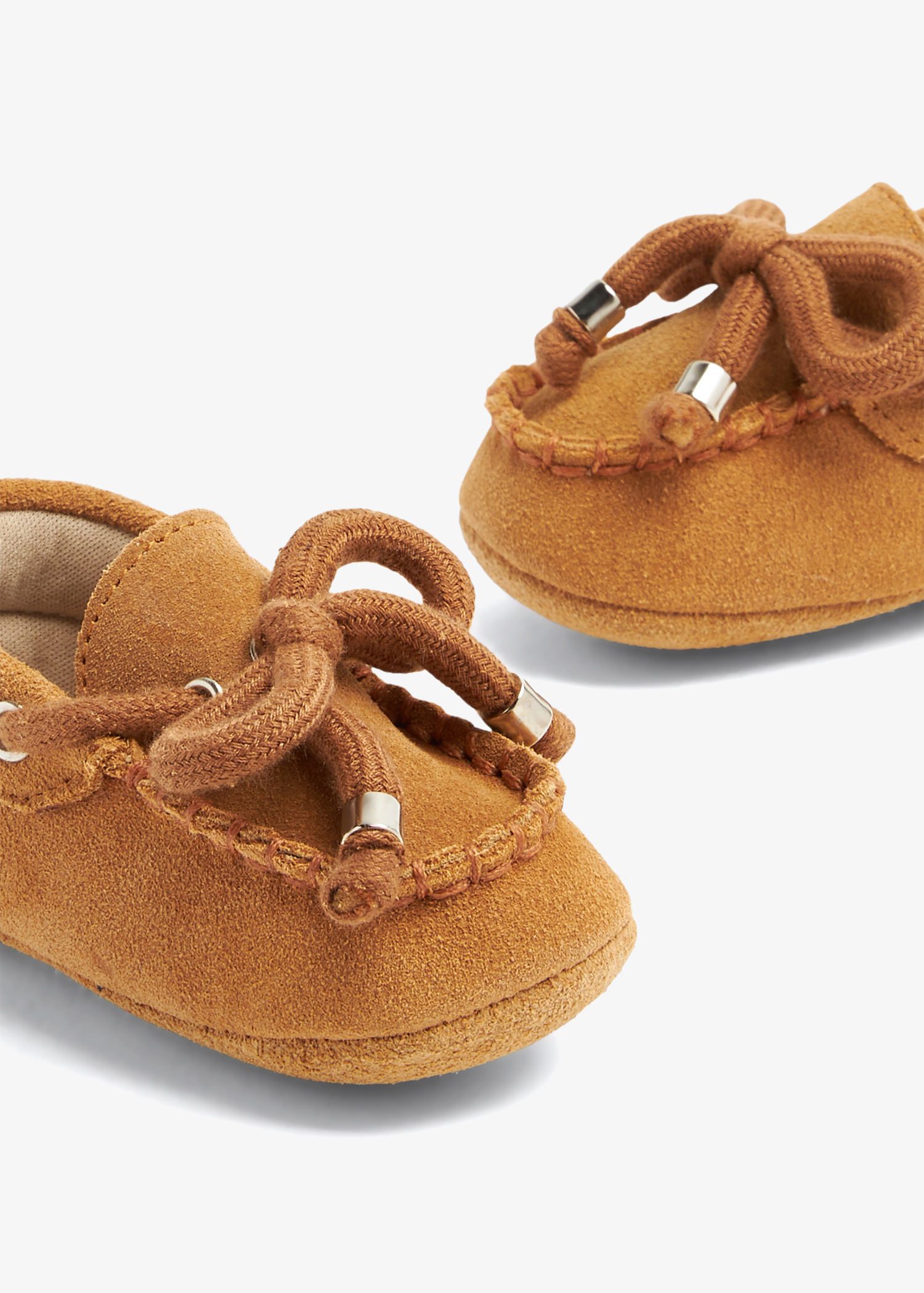 Suede mocassins, Brown