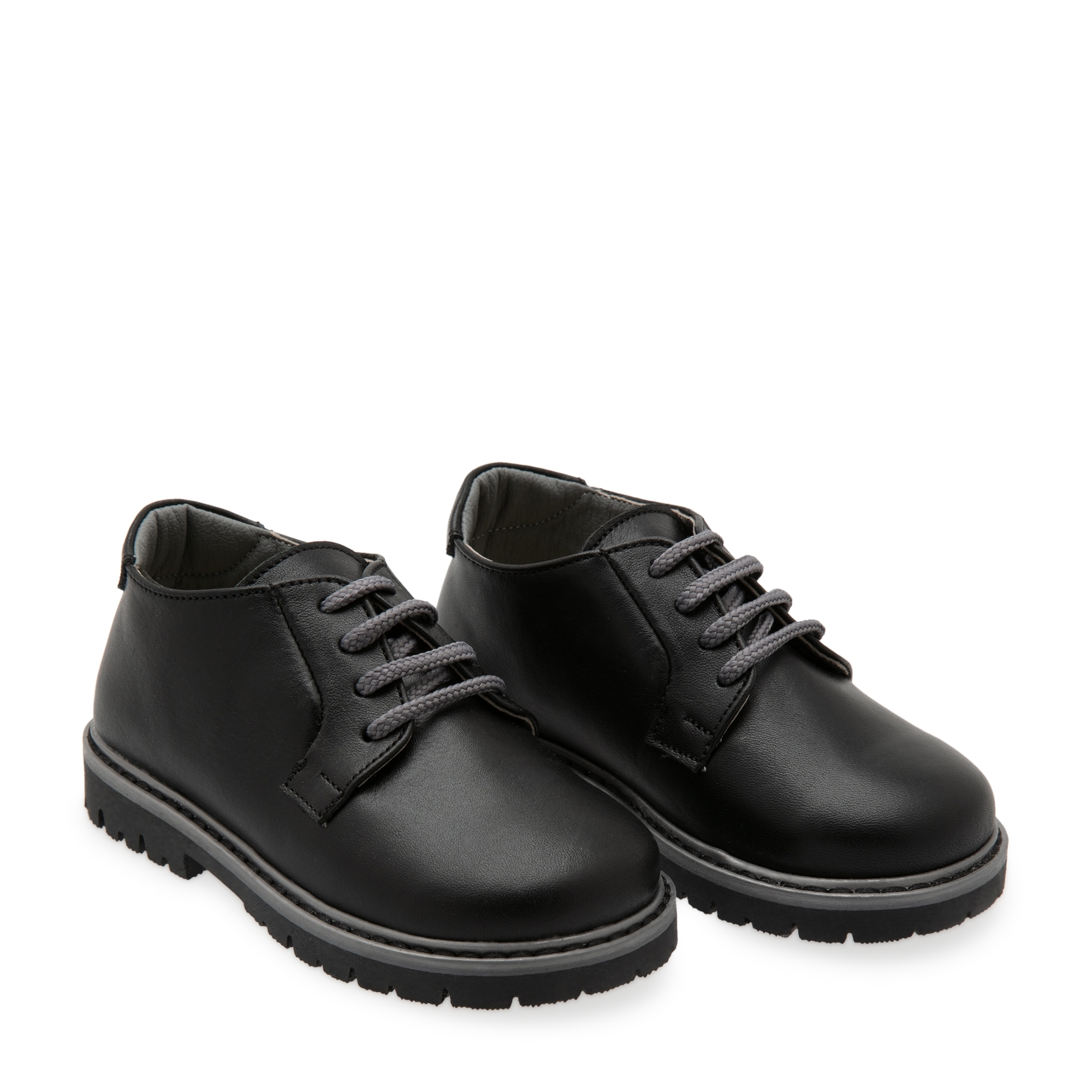 Leather derby shoes, Black