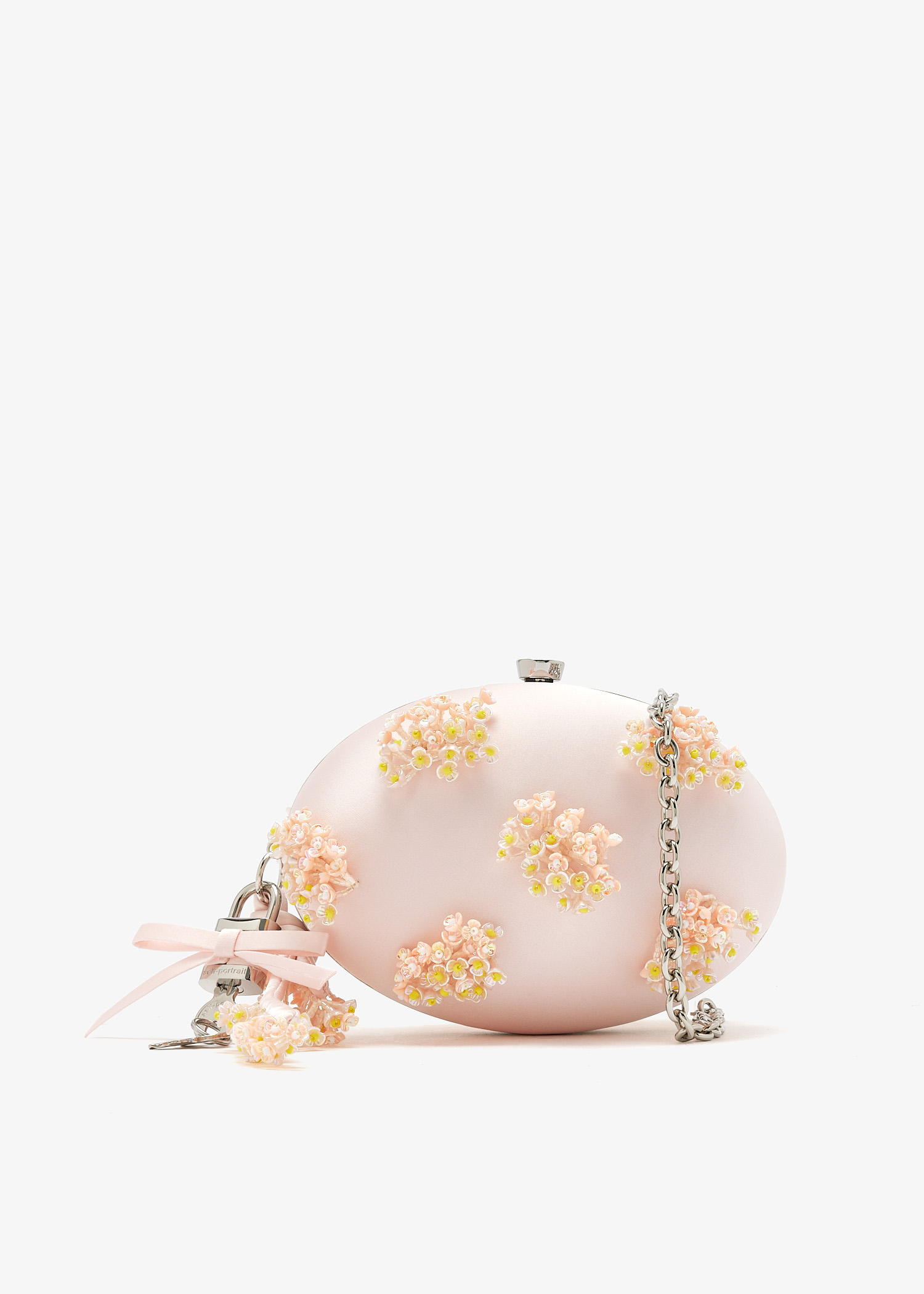 Oval floral beaded clutch, Pink
Oval floral beaded clutch, Pink