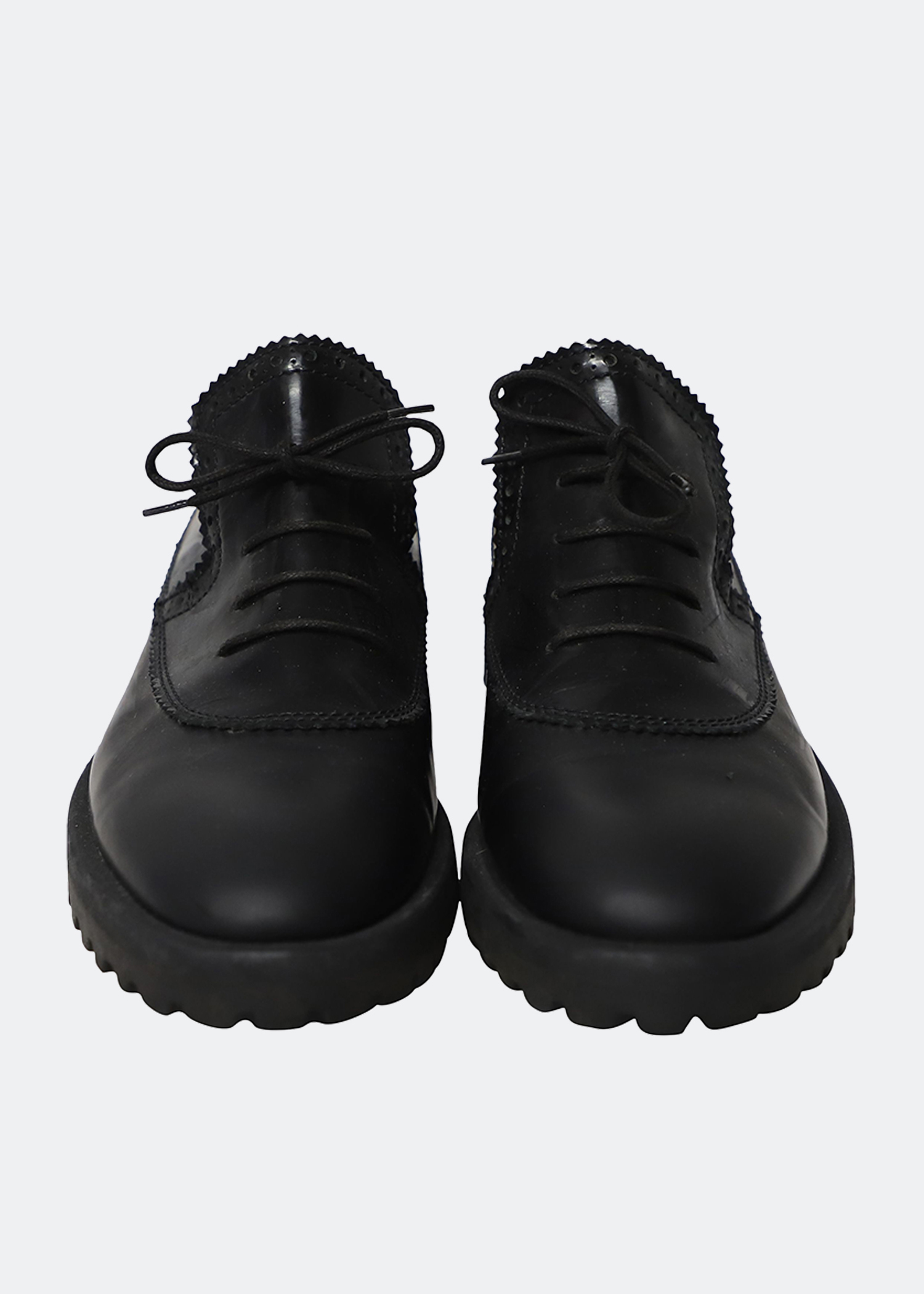 Derby lace-up shoes in black leather
