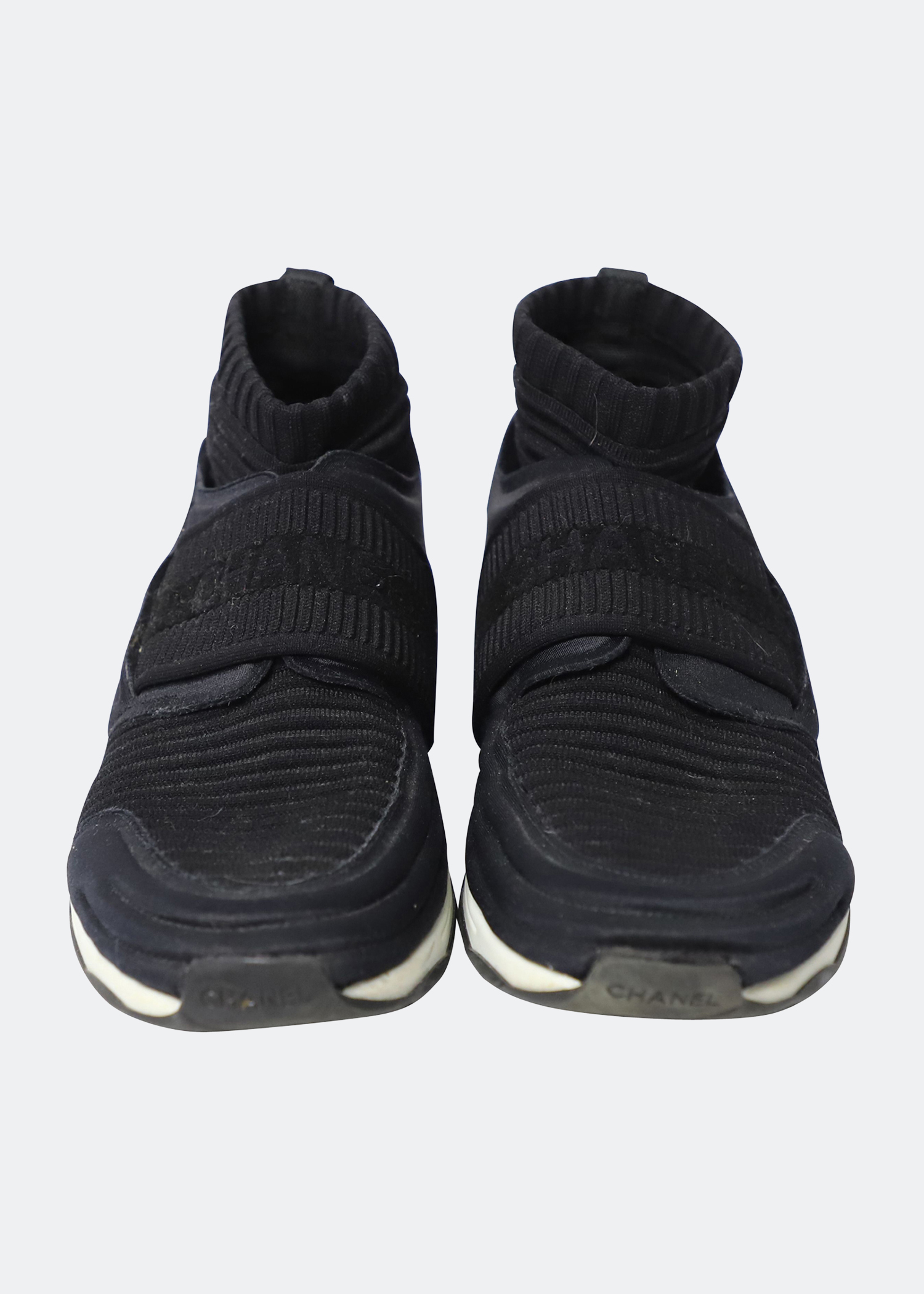 Stretch high-top sock sneakers, Black