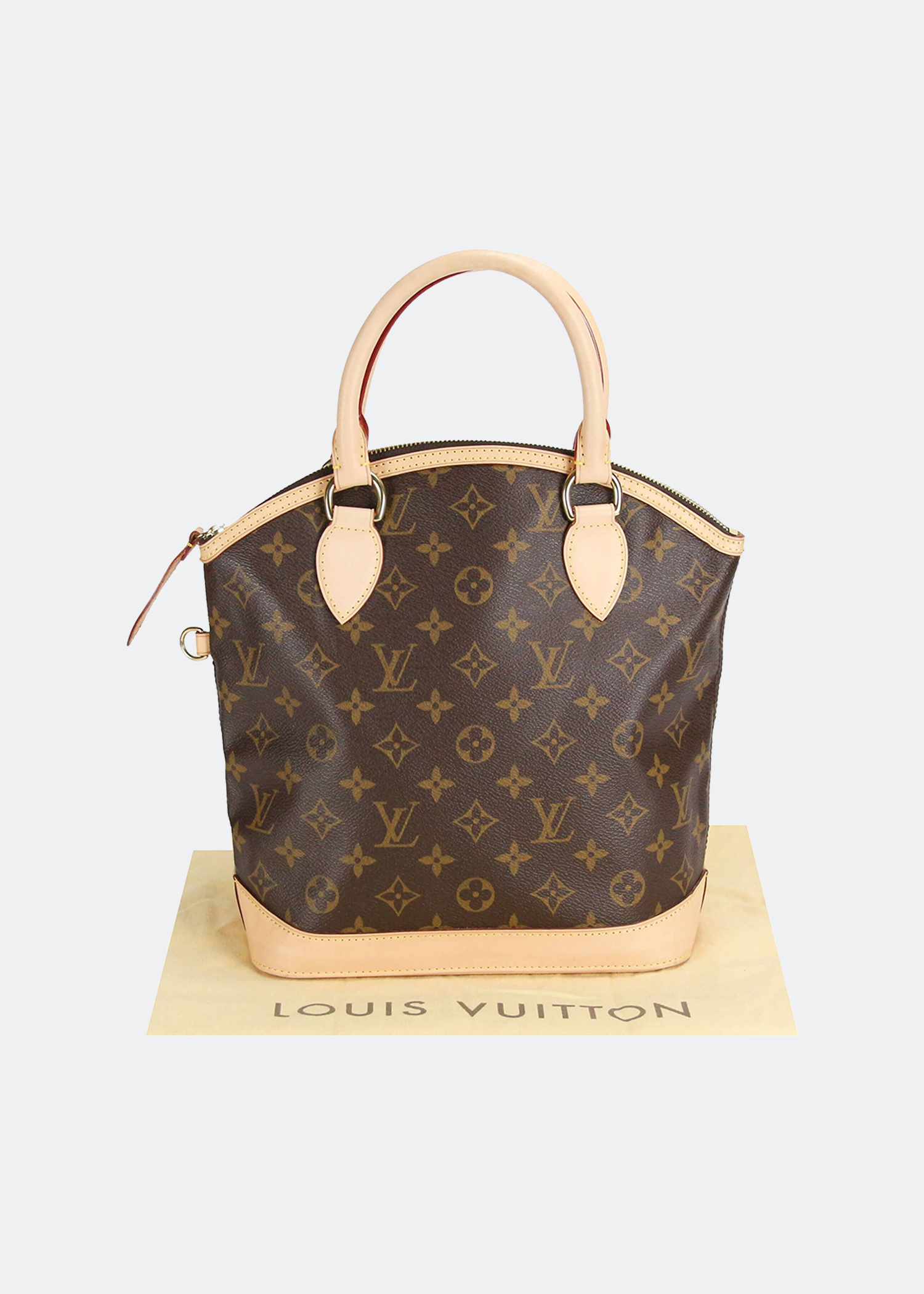 Lockit Vertical PM bag in monogram canvas, Brown