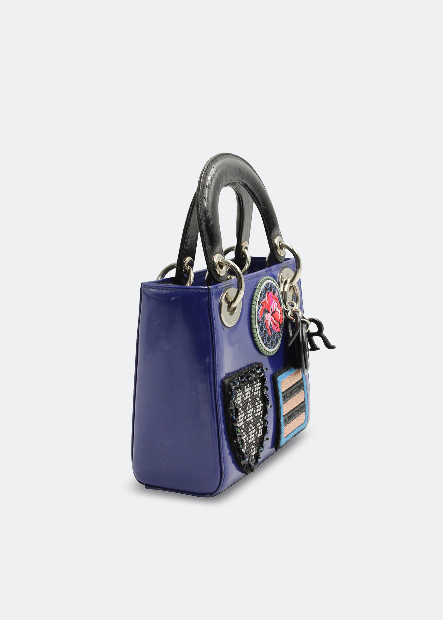 Mini Lady Dior bag, Blue