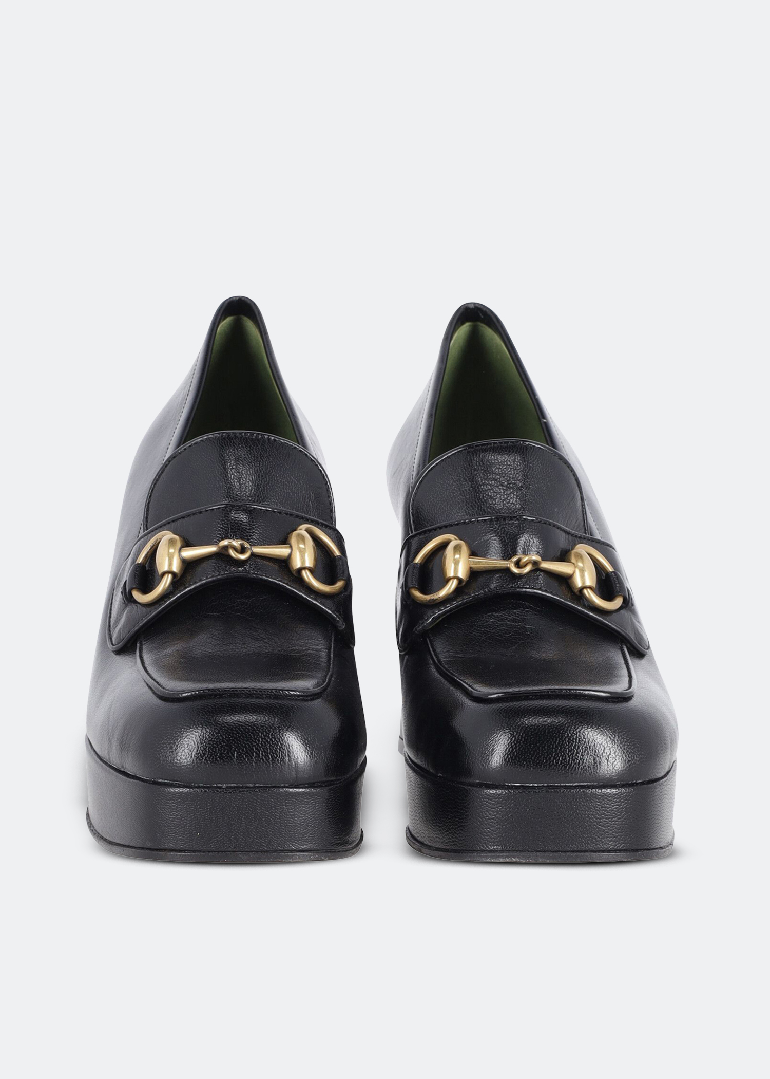 Horsebit platform loafers, Black