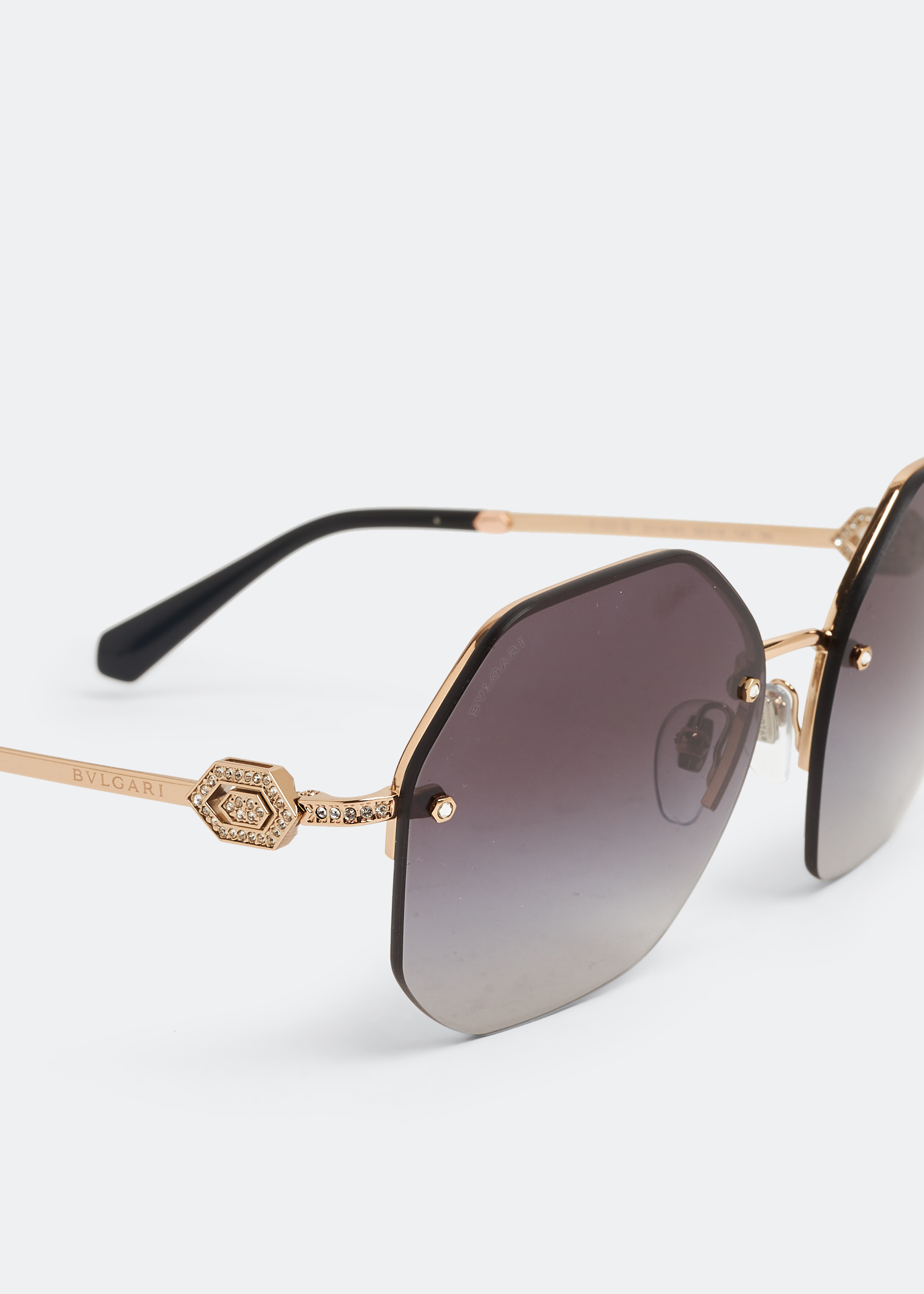 BV6122B geometric sunglasses, Gold