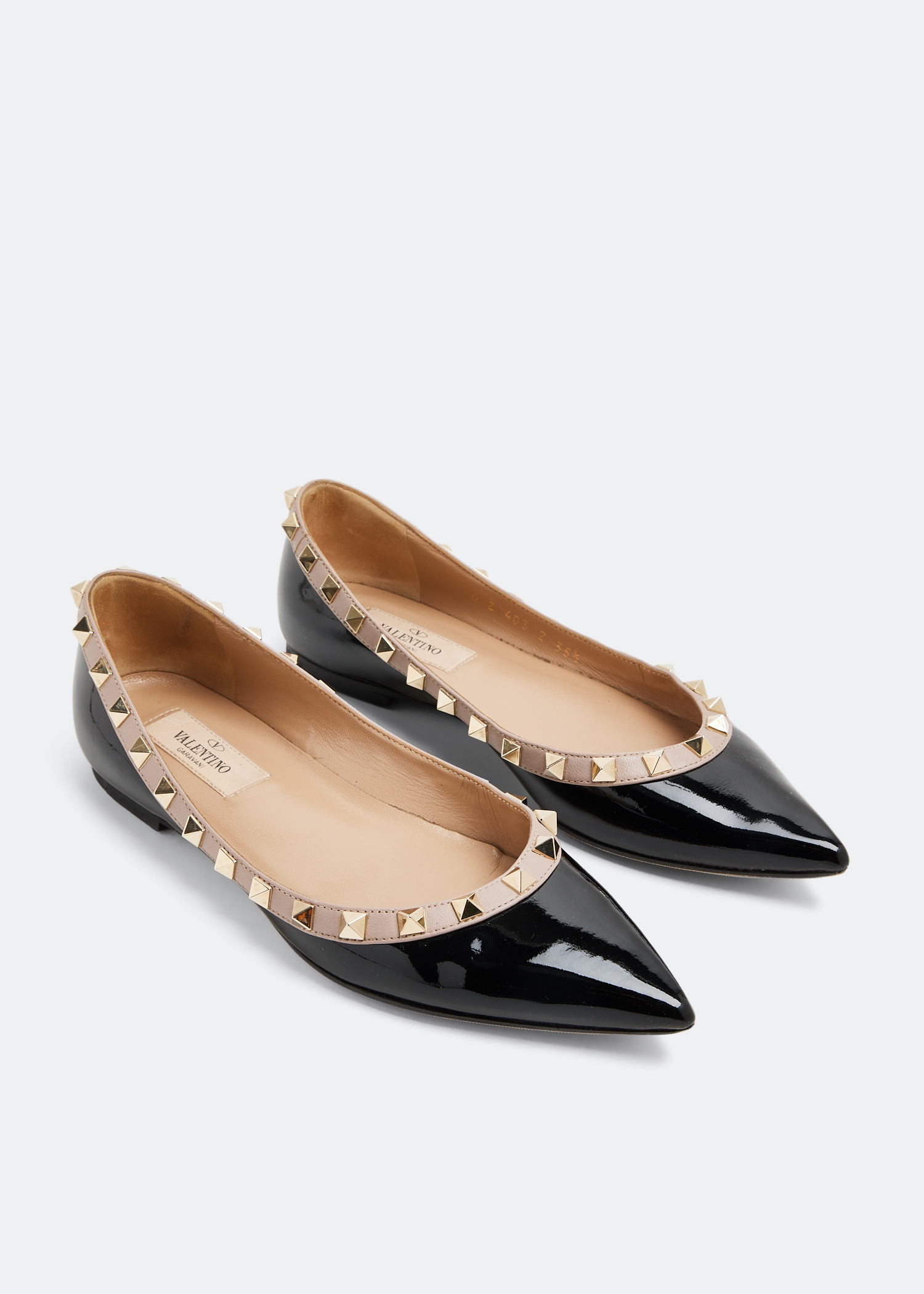 Rockstud ballet flats, Black