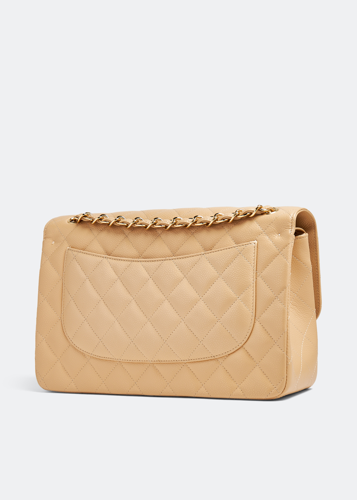 Jumbo Classic Double Flap bag, Beige