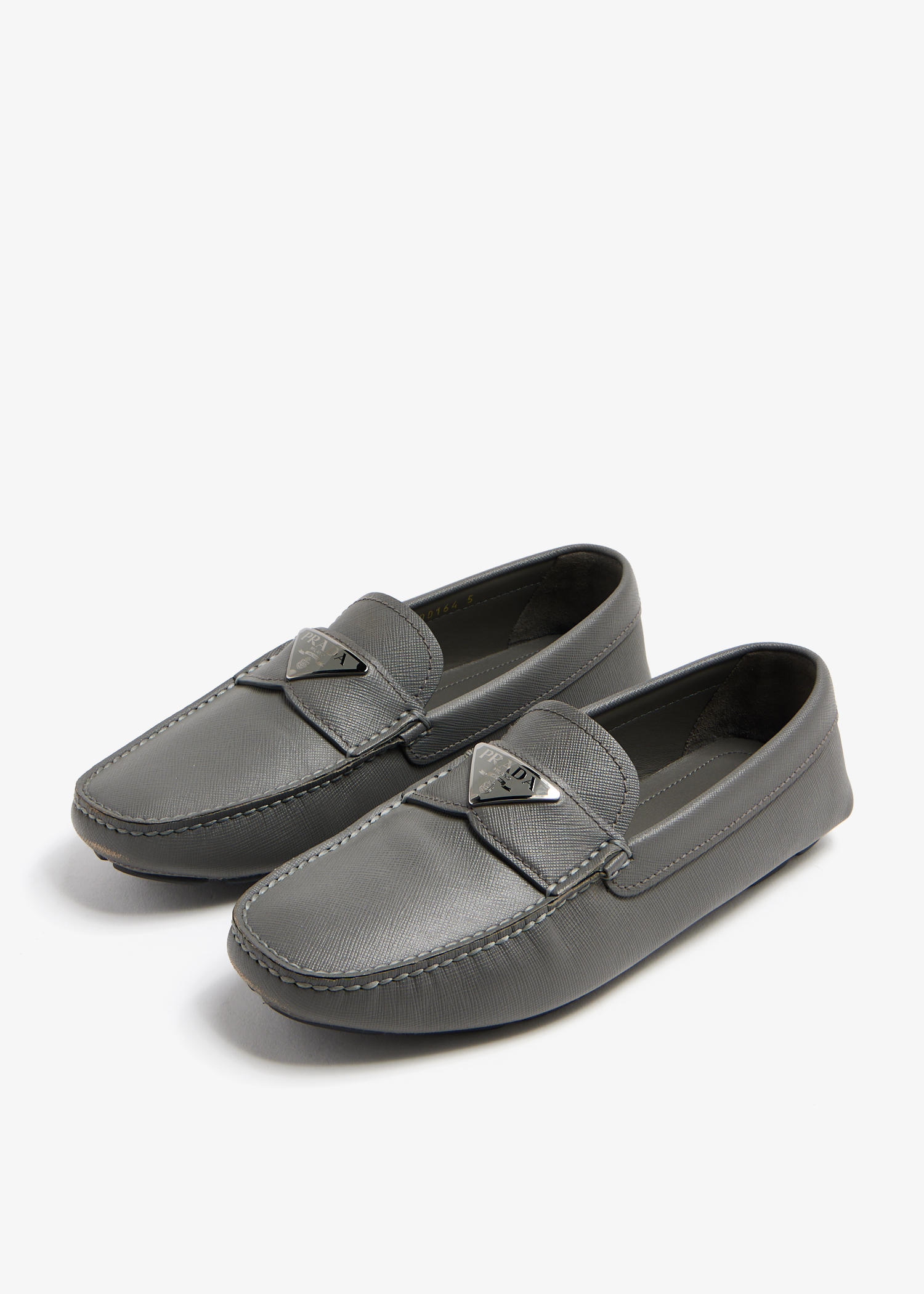 Saffiano leather drivers, Grey